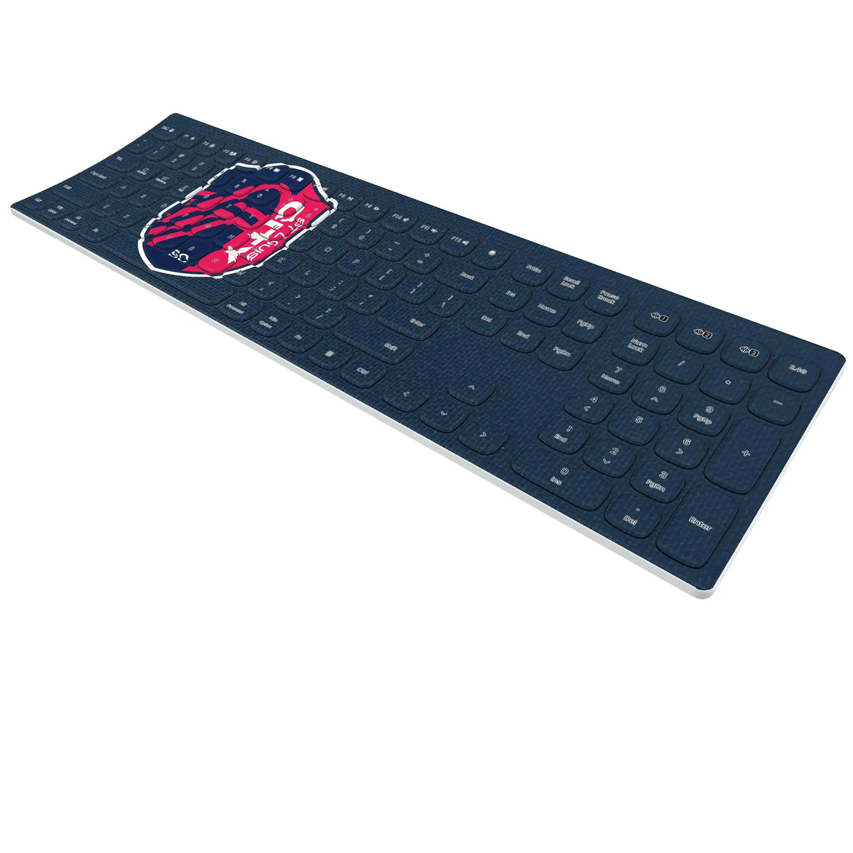 St. Louis CITY SC Solid KKB605 Curved Wireless Keyboard - Isometric View