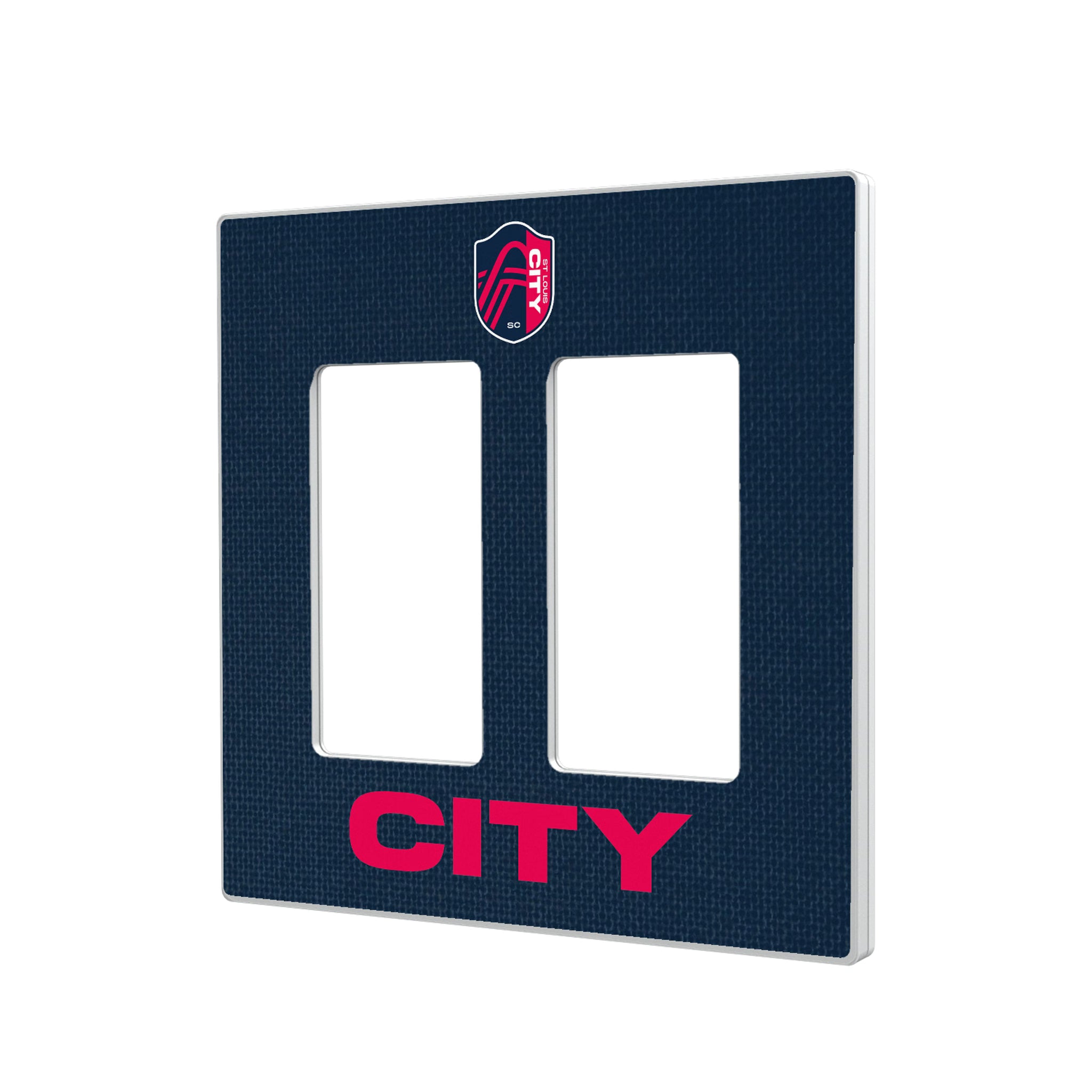 St. Louis CITY SC Solid Hidden-Screw Light Switch Plate#Style_Double Rocker