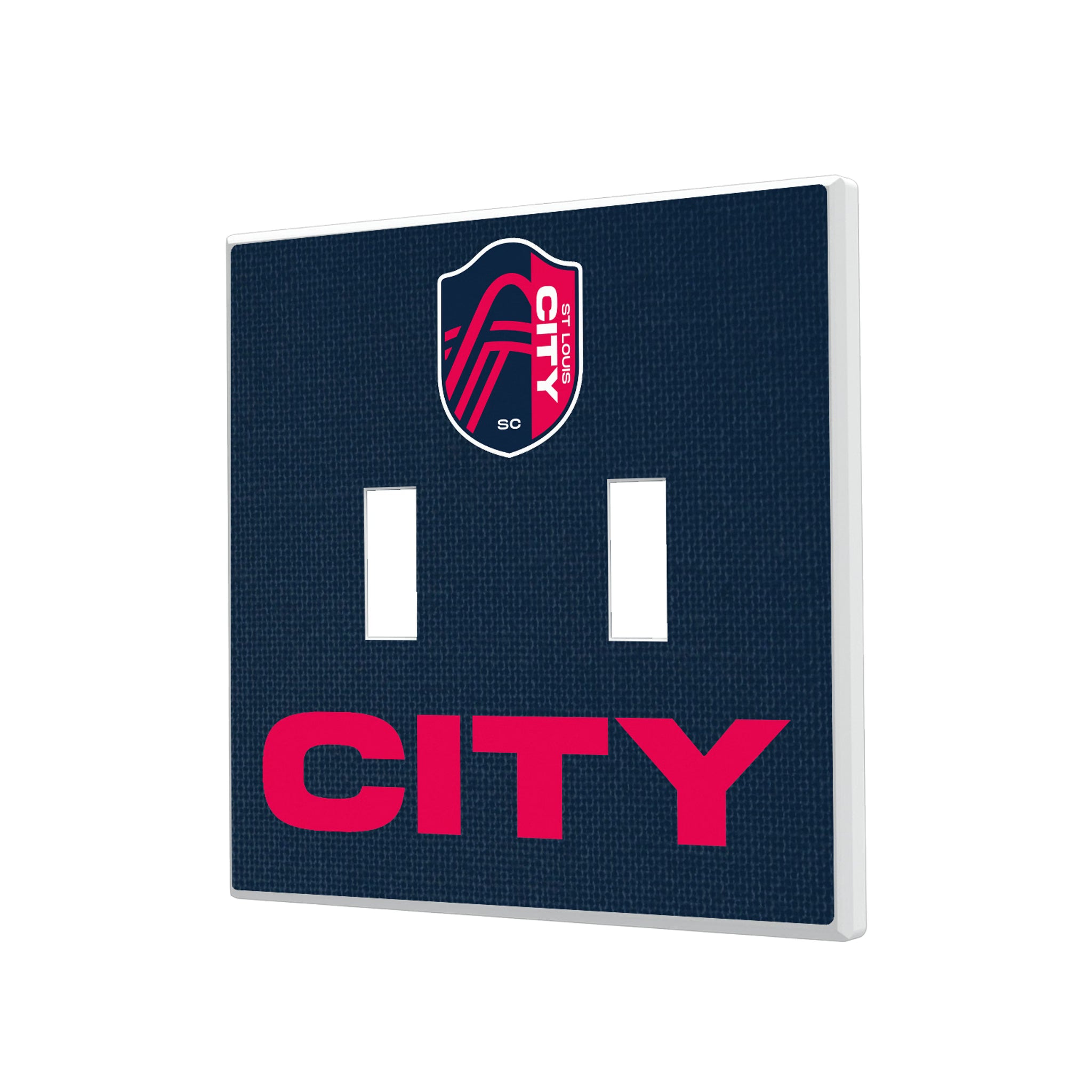 St. Louis CITY SC Solid Hidden-Screw Light Switch Plate#Style_Double Toggle