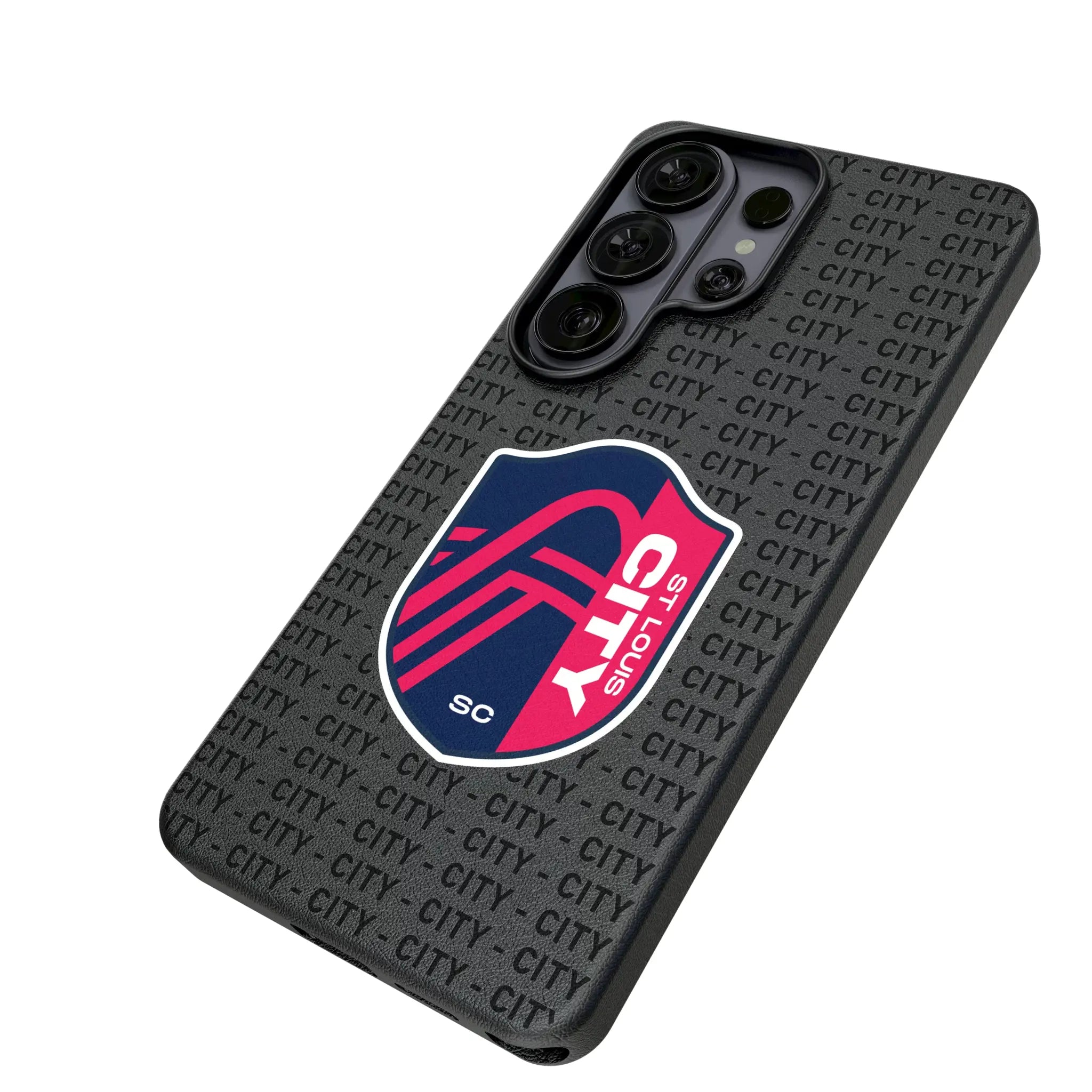 St. Louis CITY SC Text Backdrop Galaxy MagSafe Compatible Phone Case for Samsung Galaxy - Isometric View#Device_Galaxy S26 Ultra