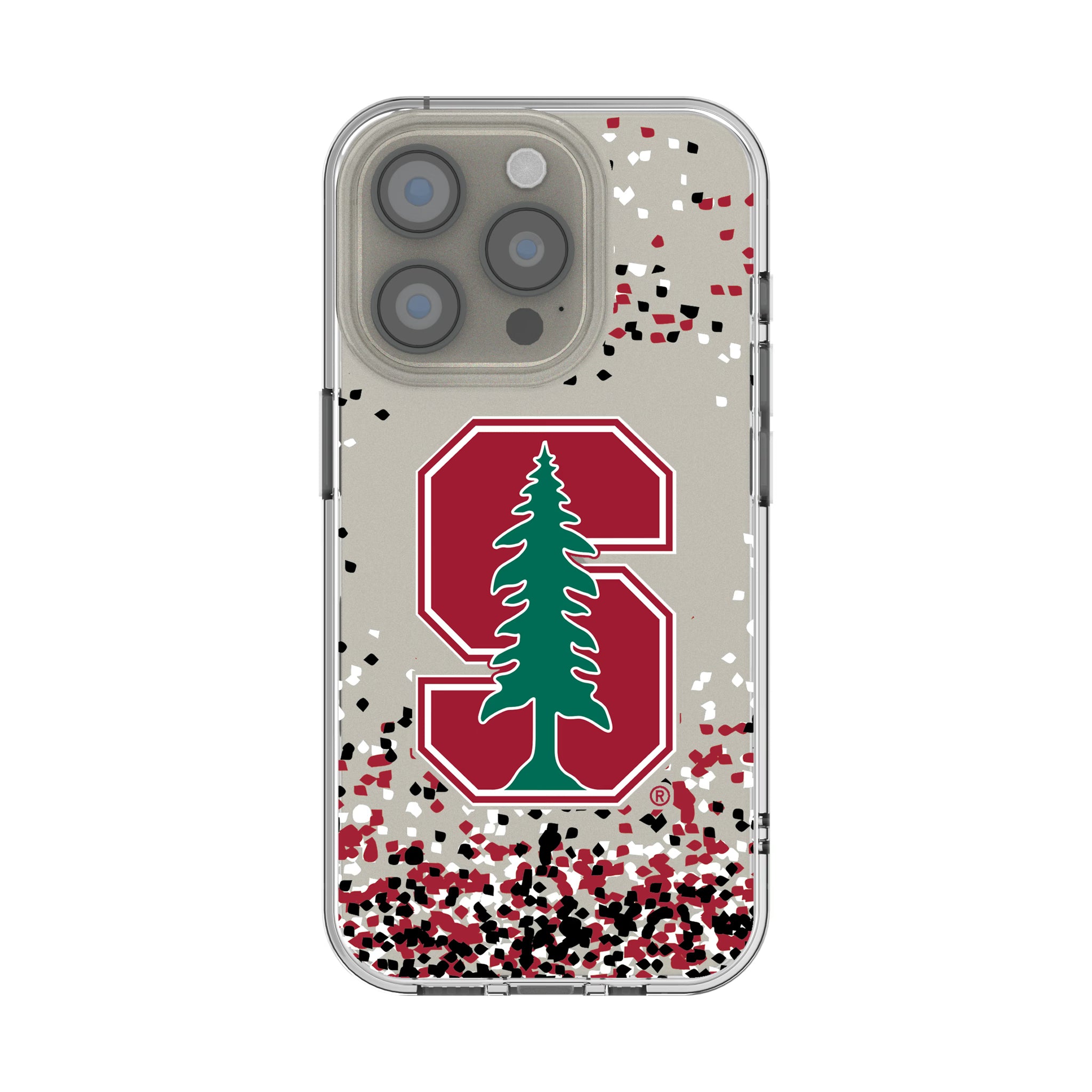 Stanford University Cardinal Confetti iPhone Clear Phone Case for Apple iPhone