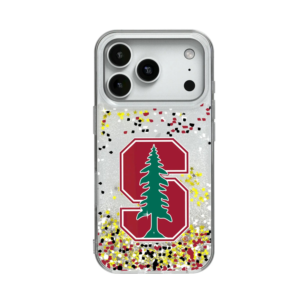 Stanford University Cardinal Confetti Glitter Phone Case for Apple iPhone