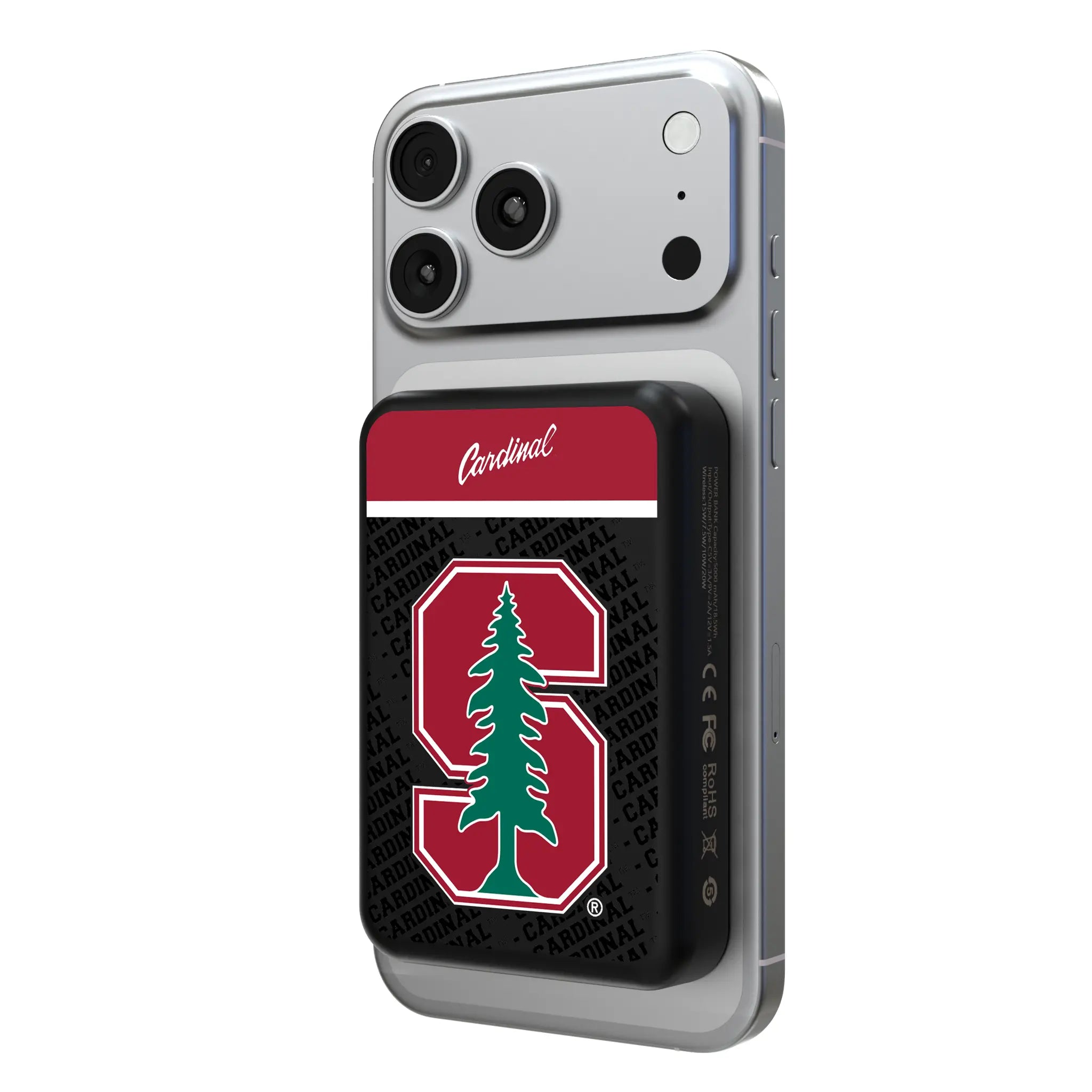 Stanford University Cardinal Endzone Plus Wireless Mag Power Bank