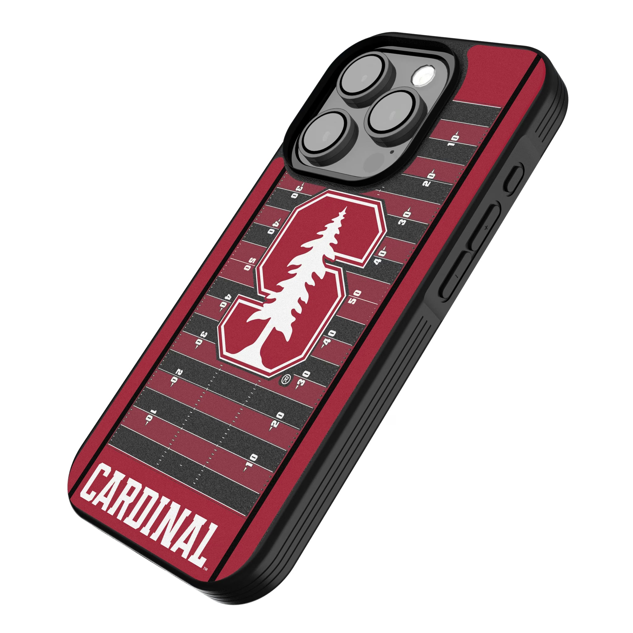 Stanford University Cardinal Field iPhone Bump Phone Case for Apple iPhone - Isometric View