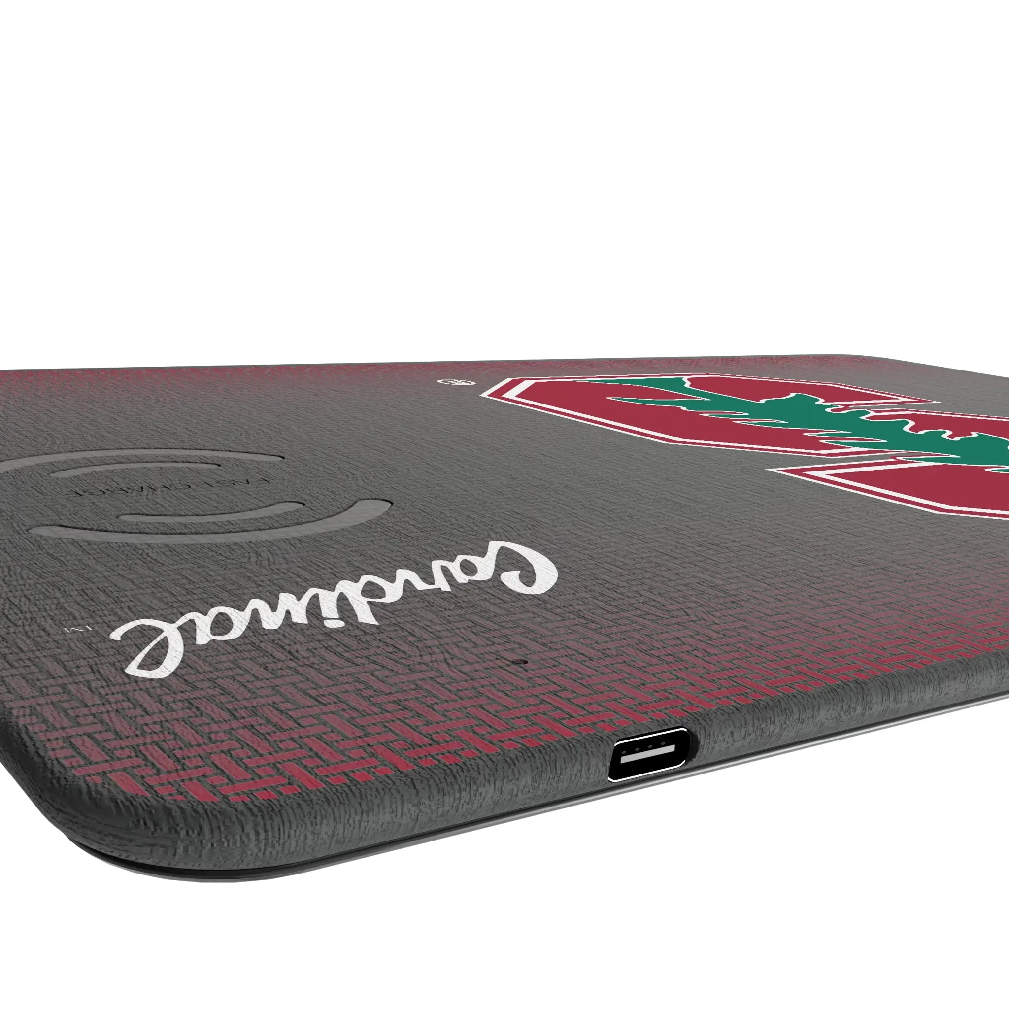 Stanford University Cardinal Linen 15-Watt Wireless Charger and Mouse Pad