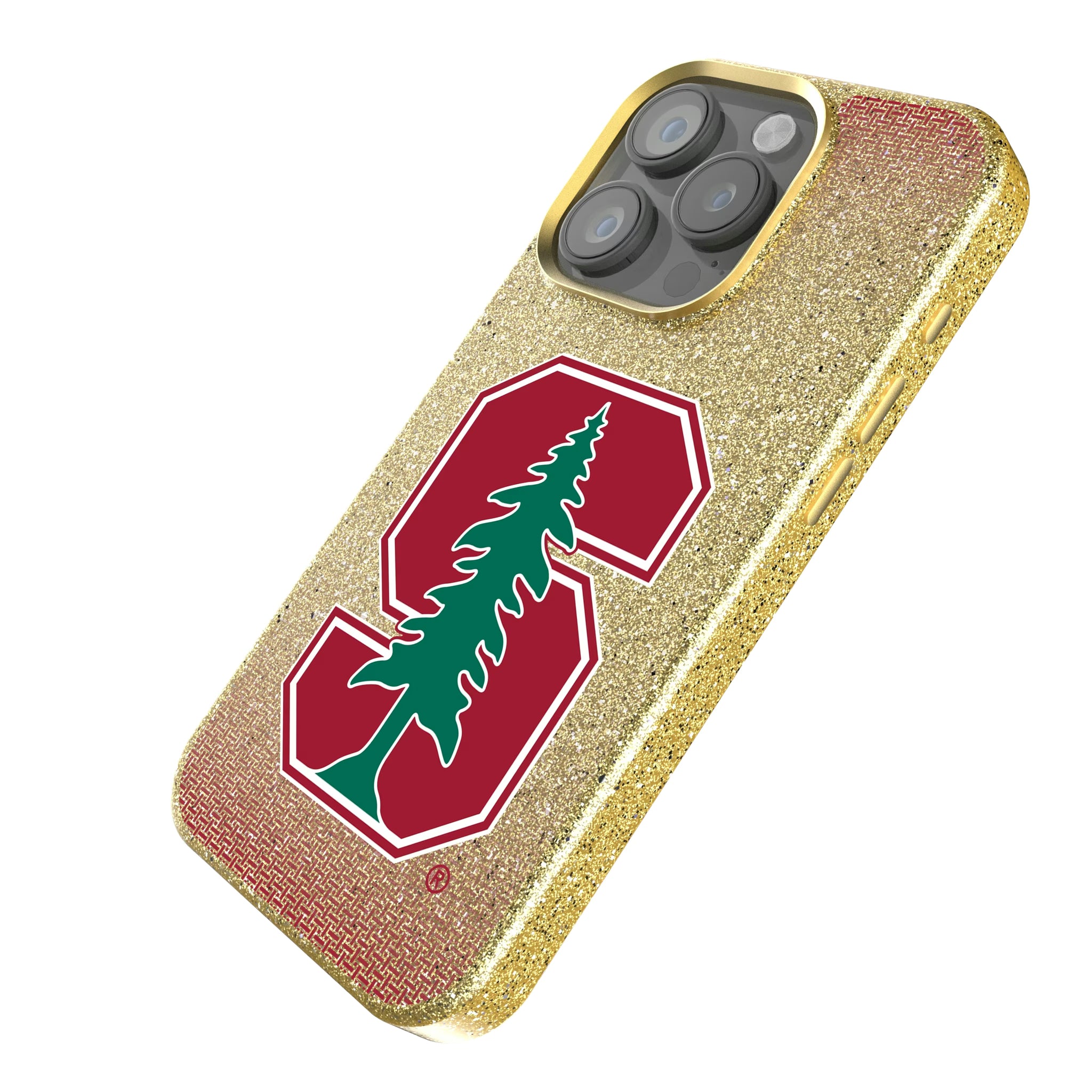 Stanford University Cardinal Linen iPhone Bling Phone Case for Apple iPhone - Isometric View