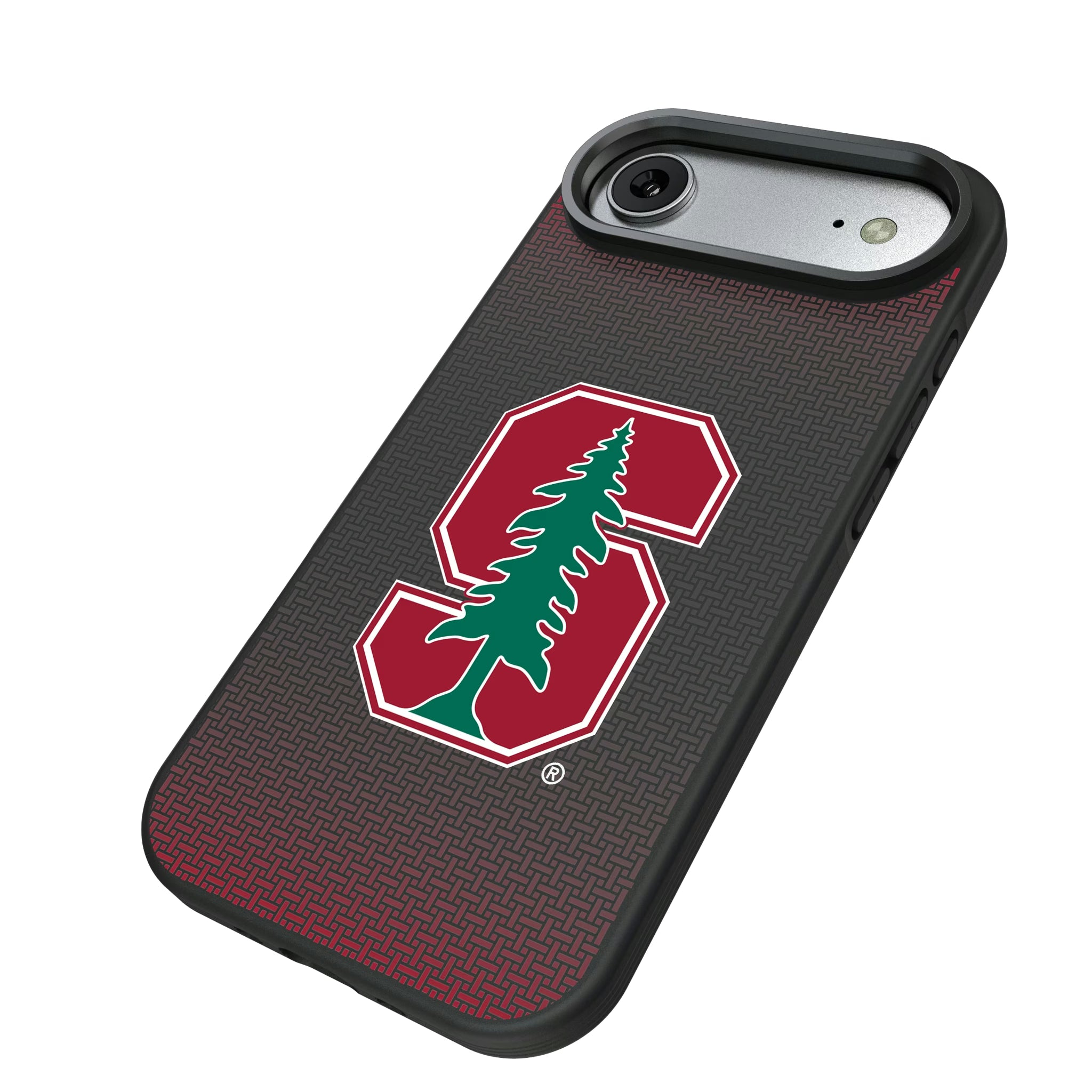 Stanford University Cardinal Linen iPhone Bump Phone Case for Apple iPhone - Isometric View#Device_iPhone Air