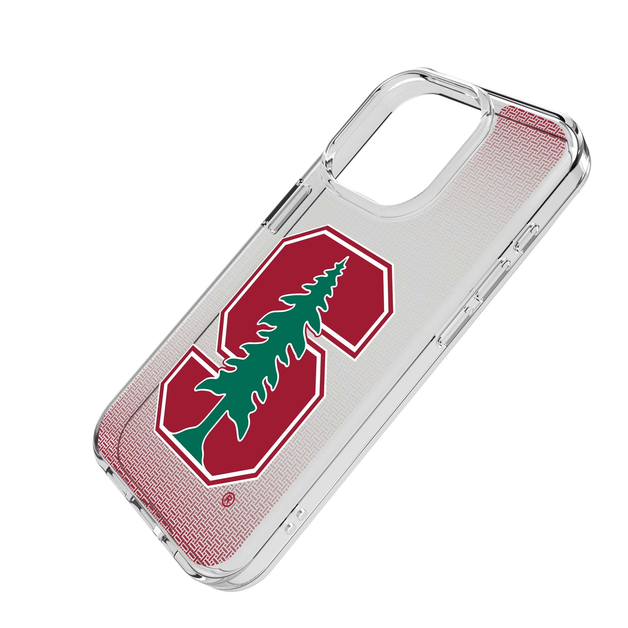 Stanford University Cardinal Linen iPhone Clear Phone Case for Apple iPhone - Isometric View