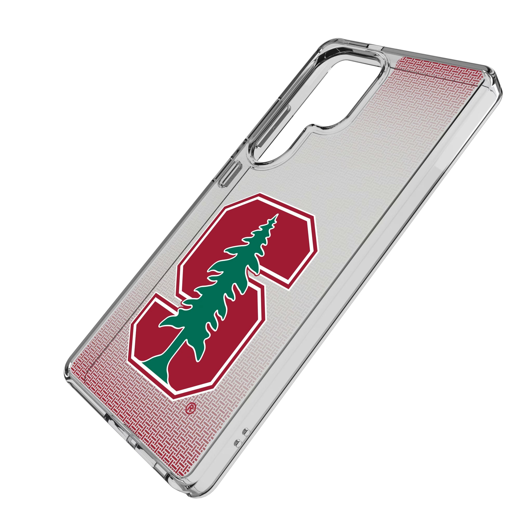 Stanford University Cardinal Linen Galaxy Clear Phone Case for Samsung Galaxy - Isometric View