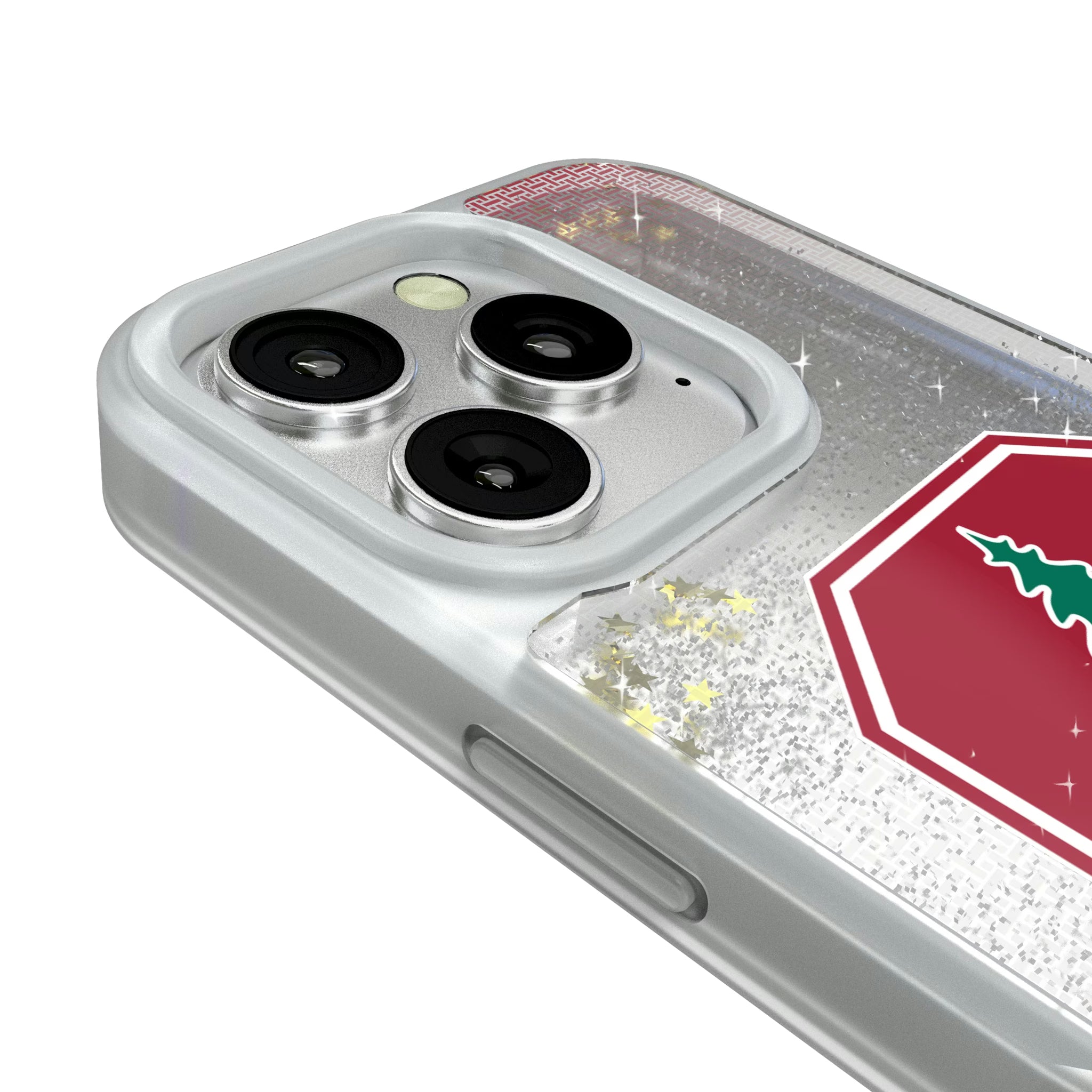 Stanford University Cardinal Linen iPhone Glitter Phone Case for Apple iPhone - Detail#Device_iPhone 16 Pro