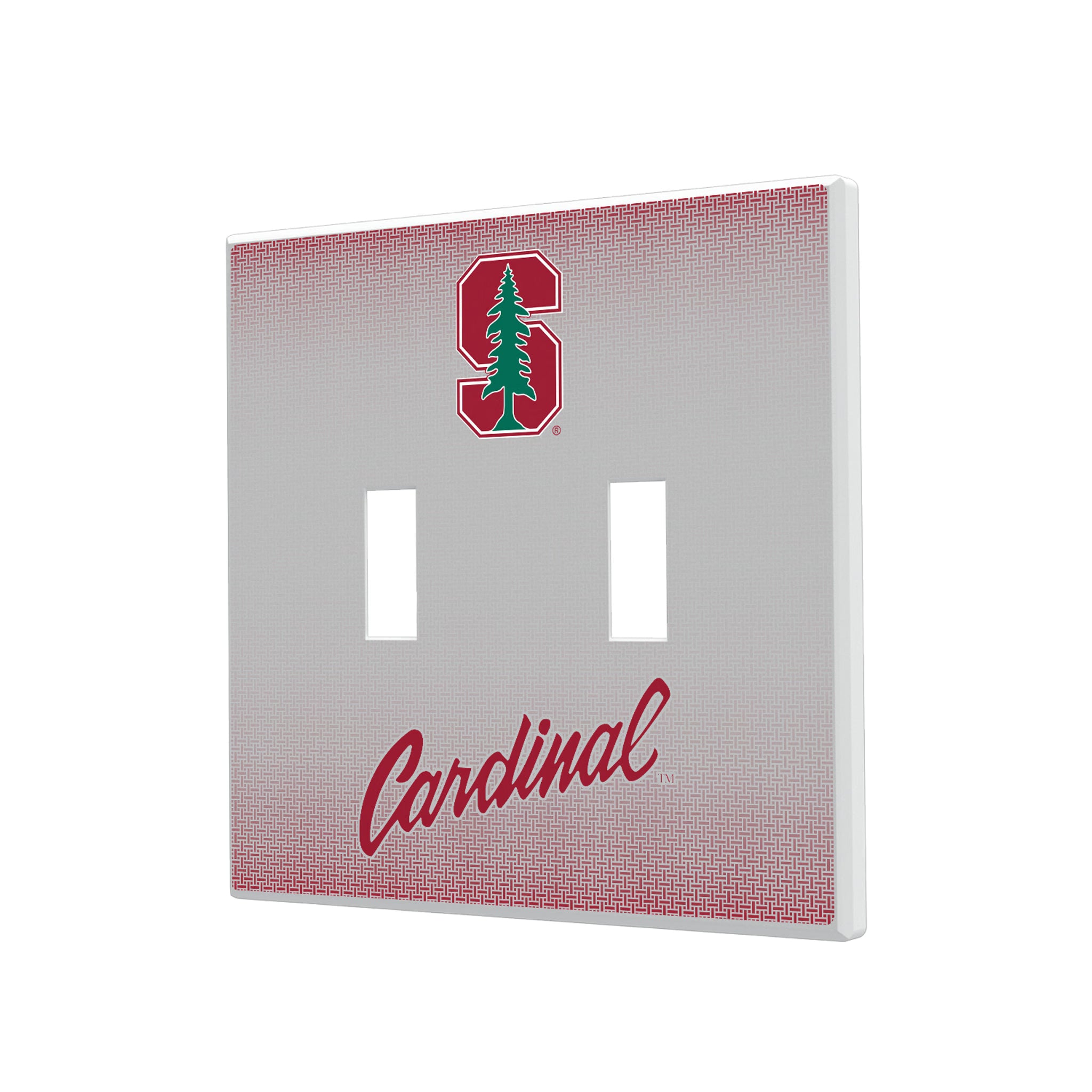 Stanford University Cardinal Linen Hidden-Screw Light Switch Plate#Style_Double Toggle
