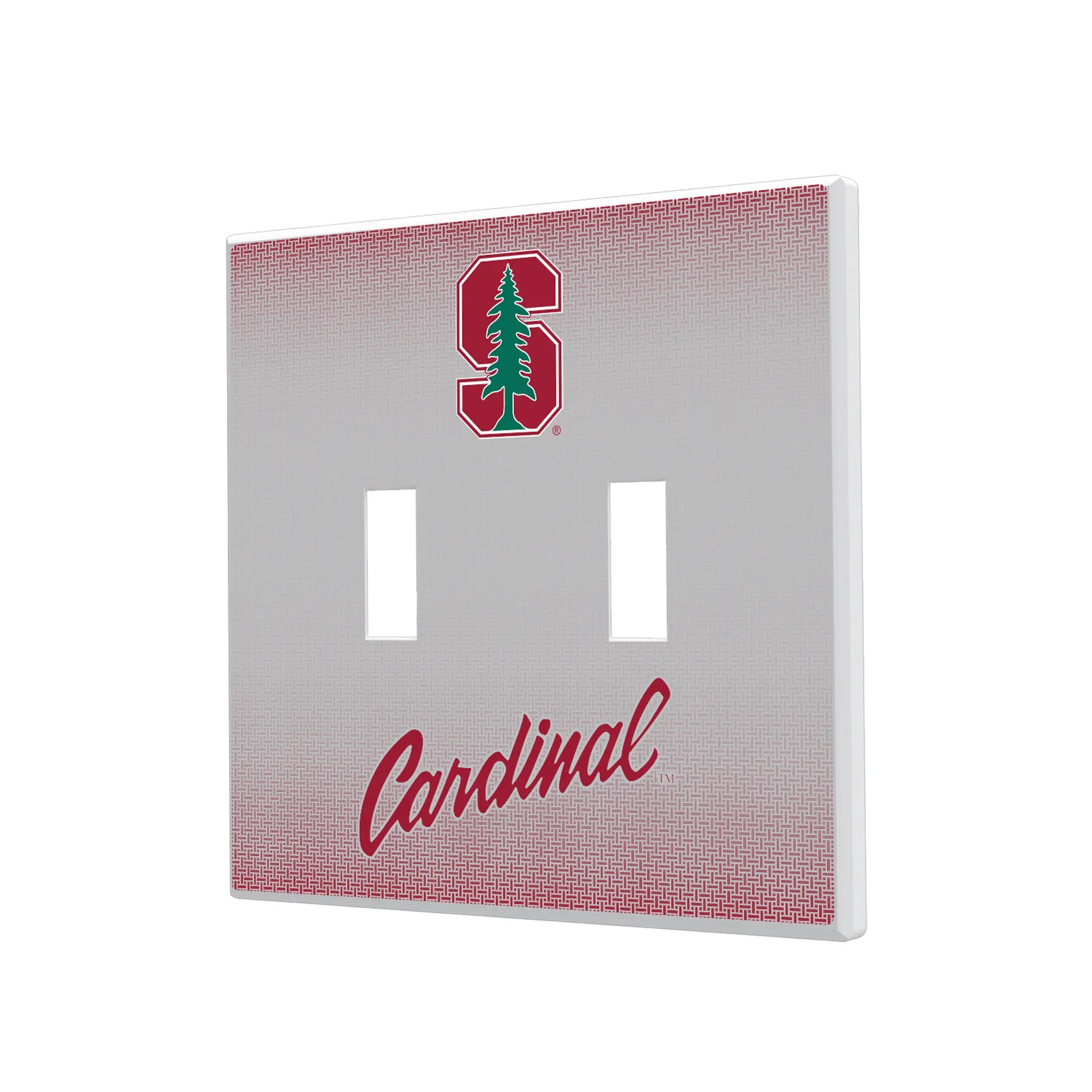 Stanford University Cardinal Linen Hidden-Screw Light Switch Plate#Style_Double Toggle