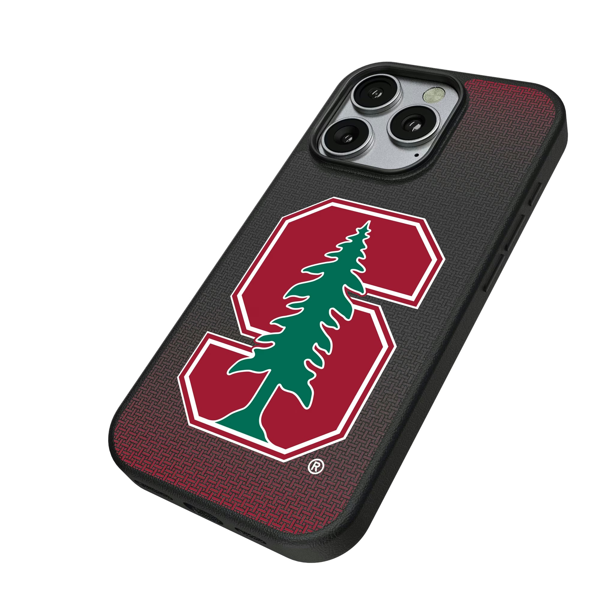 Stanford University Cardinal Linen iPhone MagSafe Compatible Phone Case for Apple iPhone - Isometric View