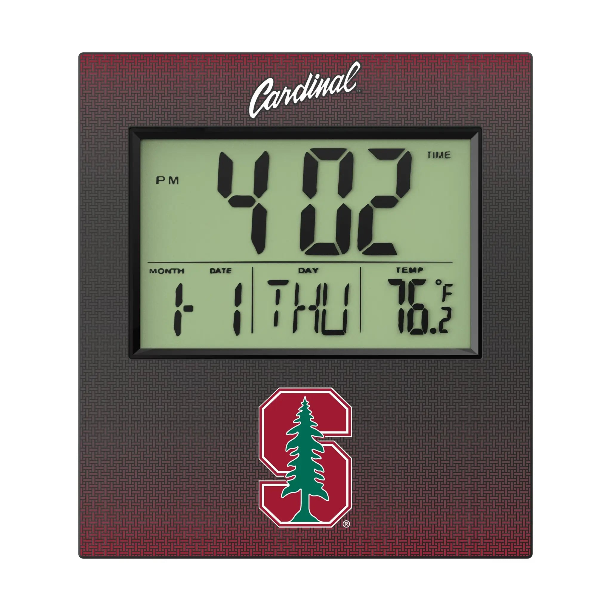 Stanford University Cardinal Linen Wall Clock