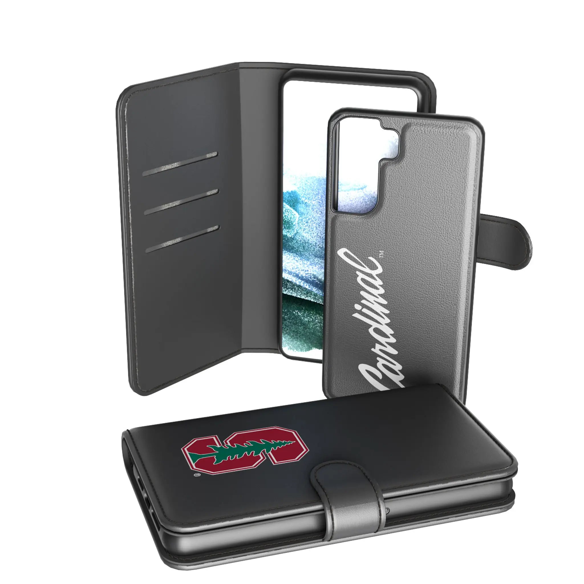 Stanford University Cardinal Monocolor Tilt Galaxy Wallet Phone Case for Samsung Galaxy