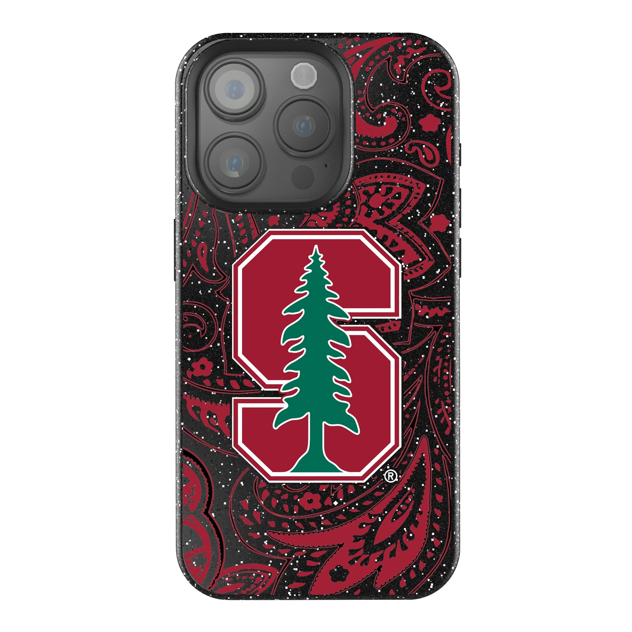 Stanford University Cardinal Paisley iPhone Bling Phone Case for Apple iPhone