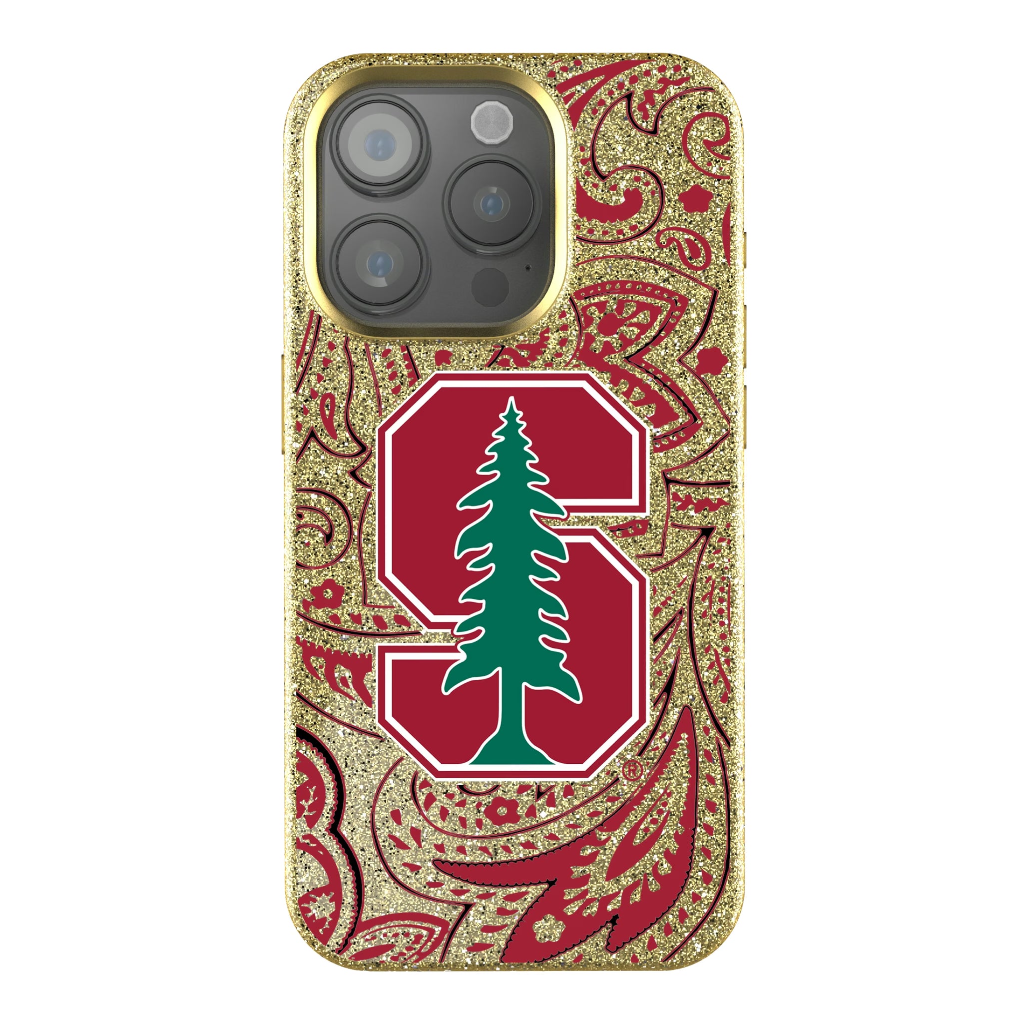 Stanford University Cardinal Paisley iPhone Bling Phone Case for Apple iPhone