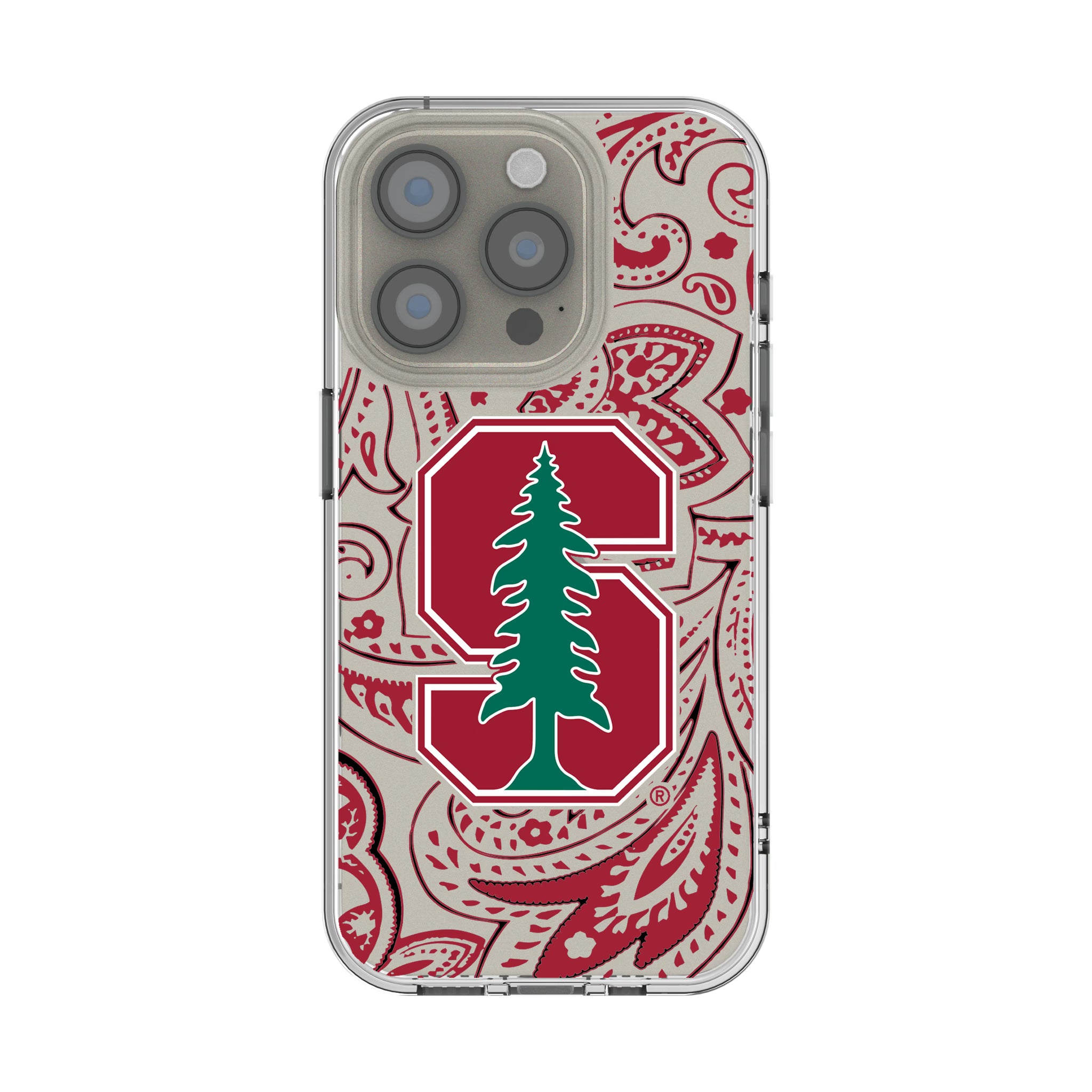 Stanford University Cardinal Paisley iPhone Clear Phone Case for Apple iPhone