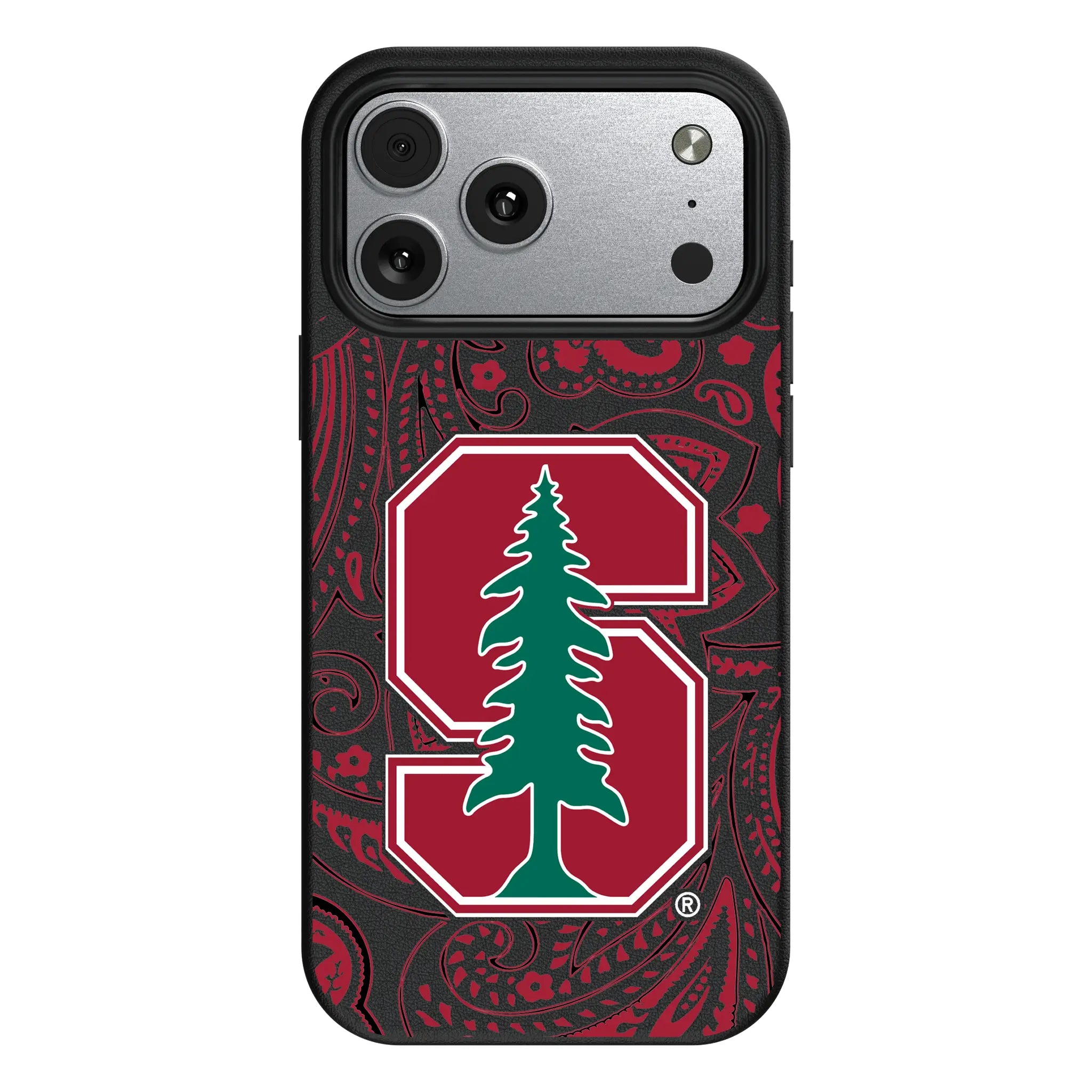 Stanford University Cardinal Paisley iPhone MagSafe Compatible Phone Case for Apple iPhone#Device_iPhone 17 Pro Max