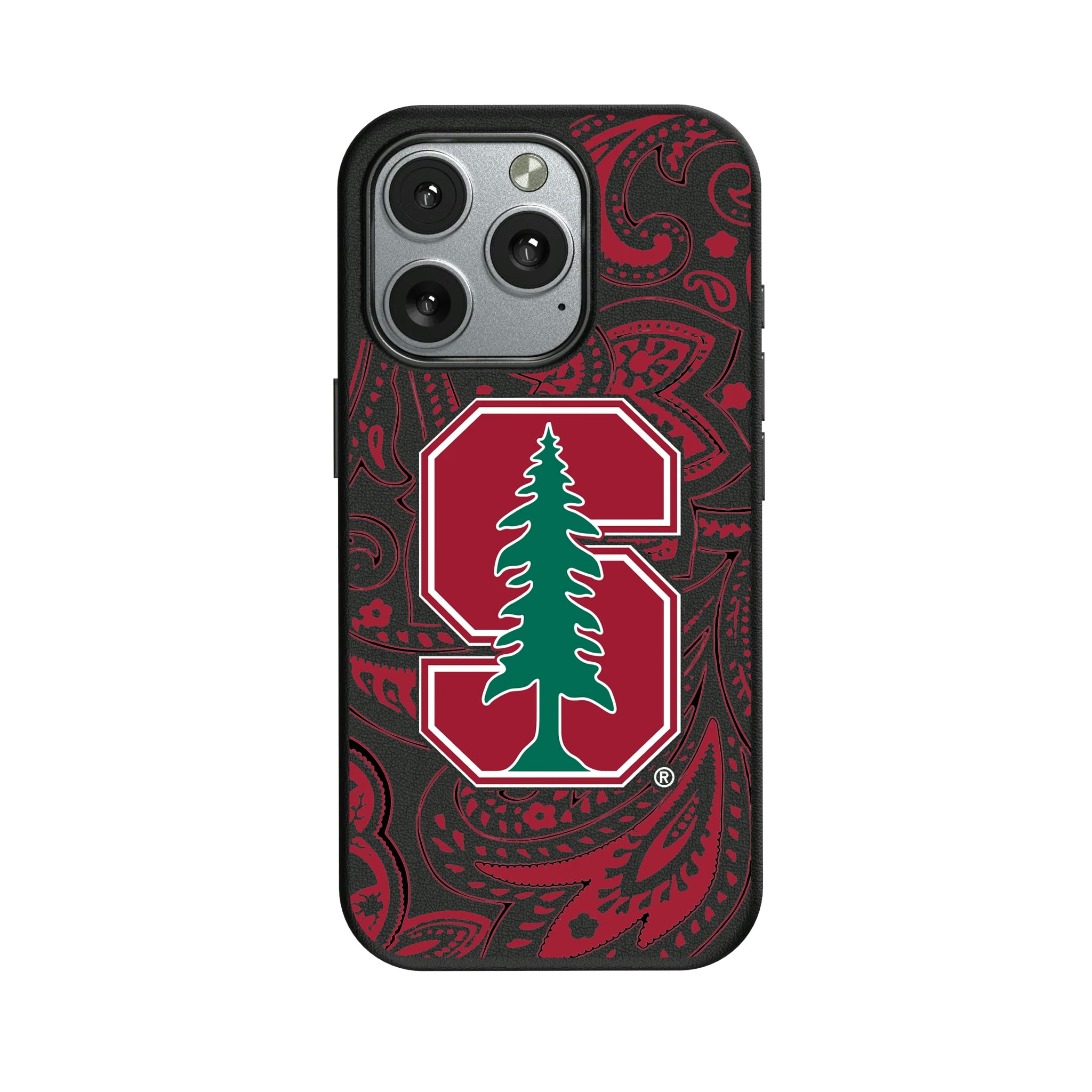 Stanford University Cardinal Paisley iPhone MagSafe Compatible Phone Case for Apple iPhone