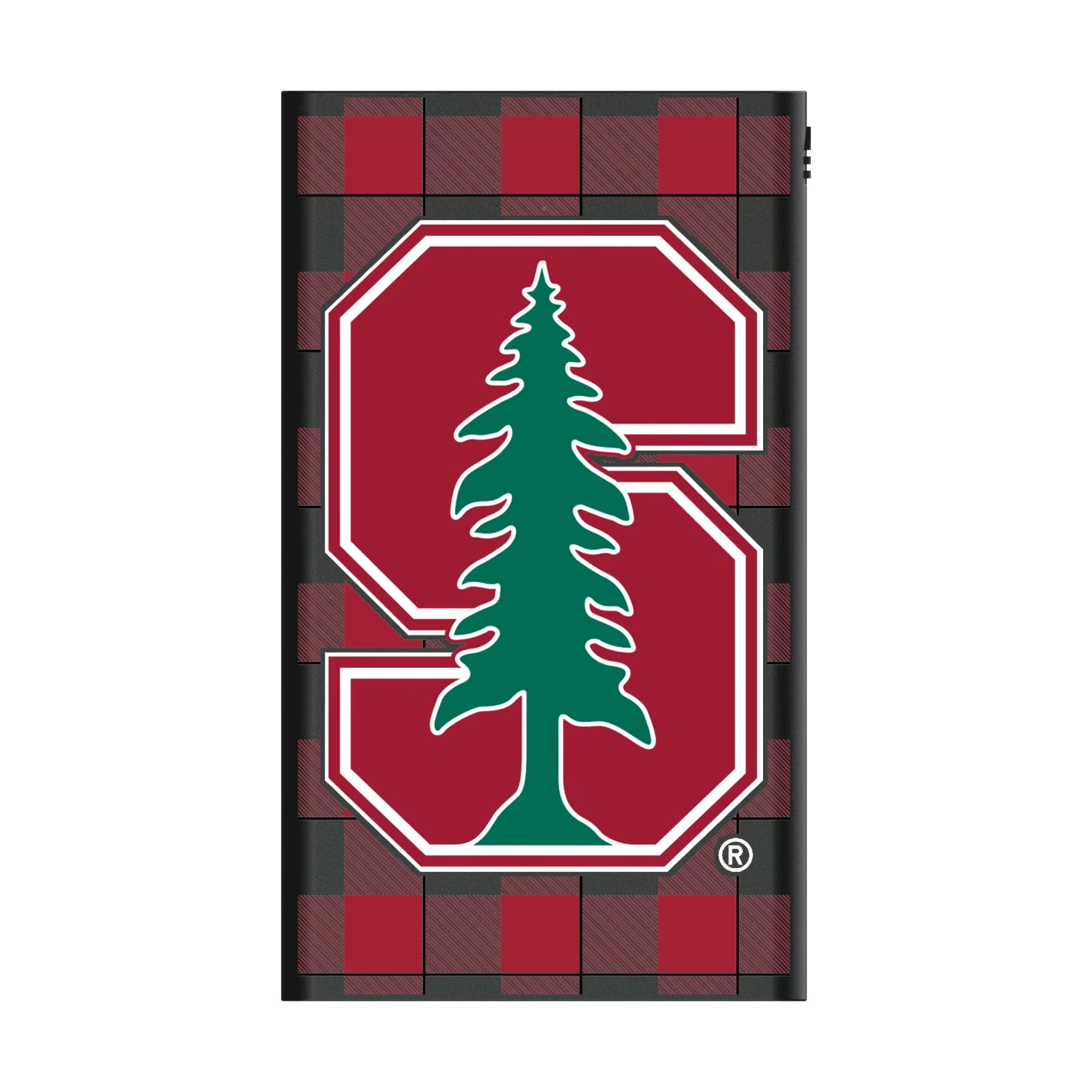 Stanford University Cardinal Plaid 5000mAh Flat Powerbank