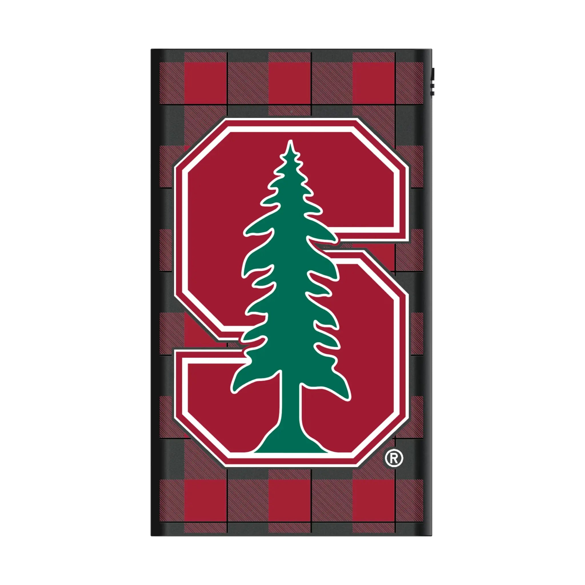 Stanford University Cardinal Plaid 5000mAh Flat Power Bank