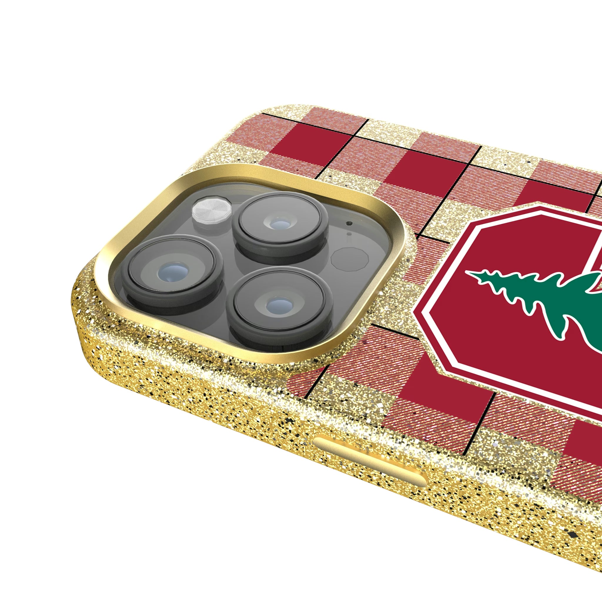 Stanford University Cardinal Plaid iPhone Bling Phone Case for Apple iPhone - Detail