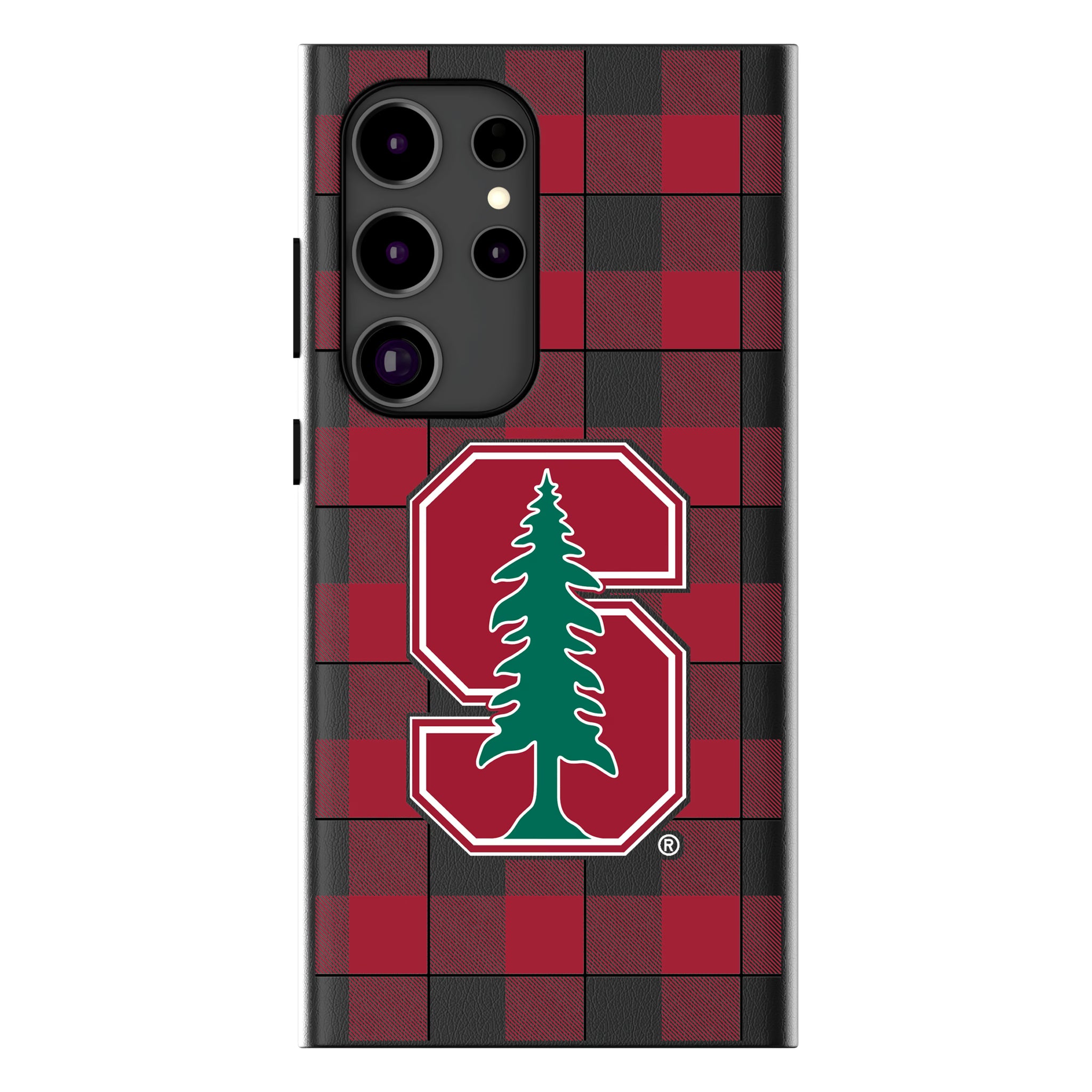 Stanford University Cardinal Plaid Galaxy MagSafe Compatible Phone Case for Samsung Galaxy