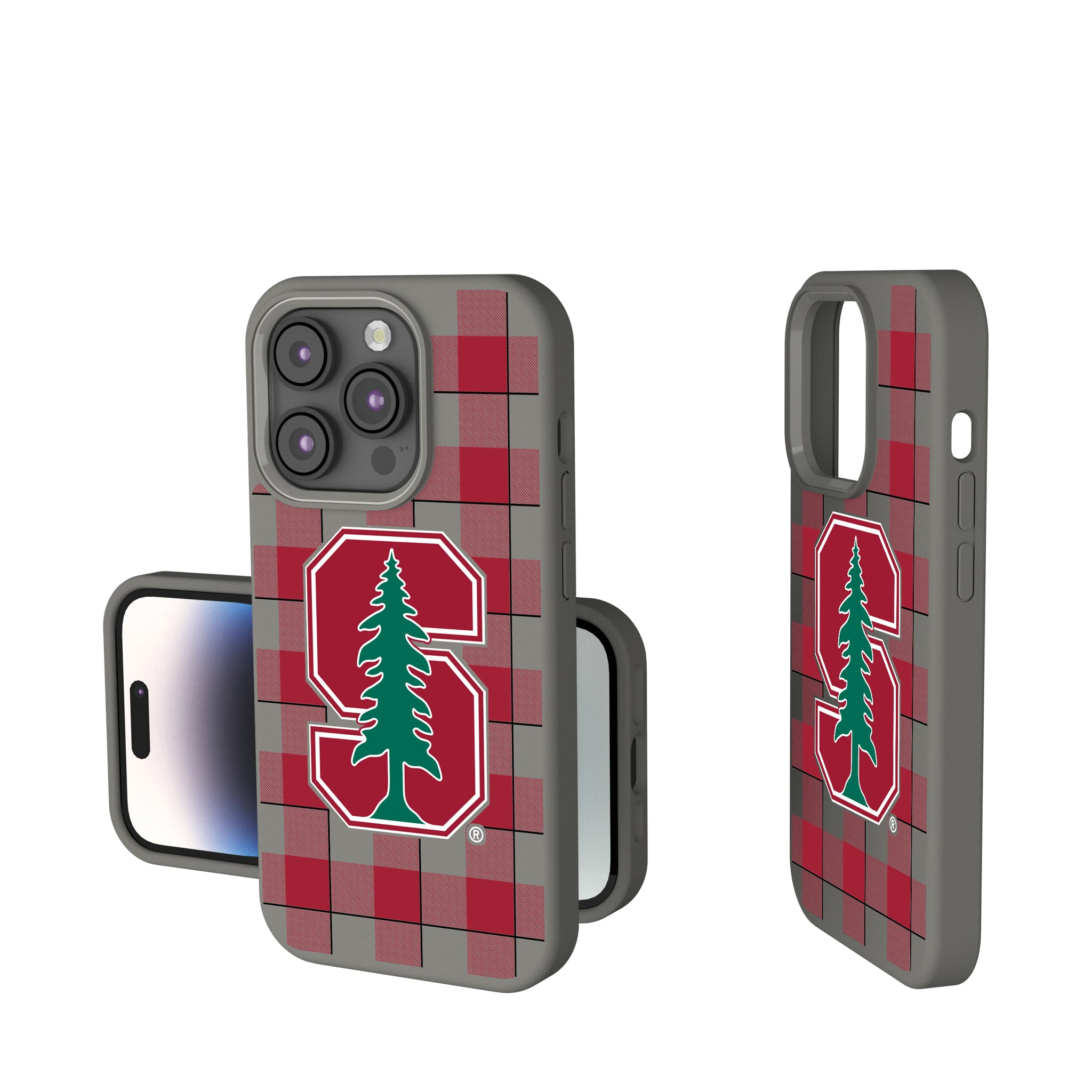 Stanford University Cardinal Plaid iPhone Soft Touch Phone Case for Apple iPhone