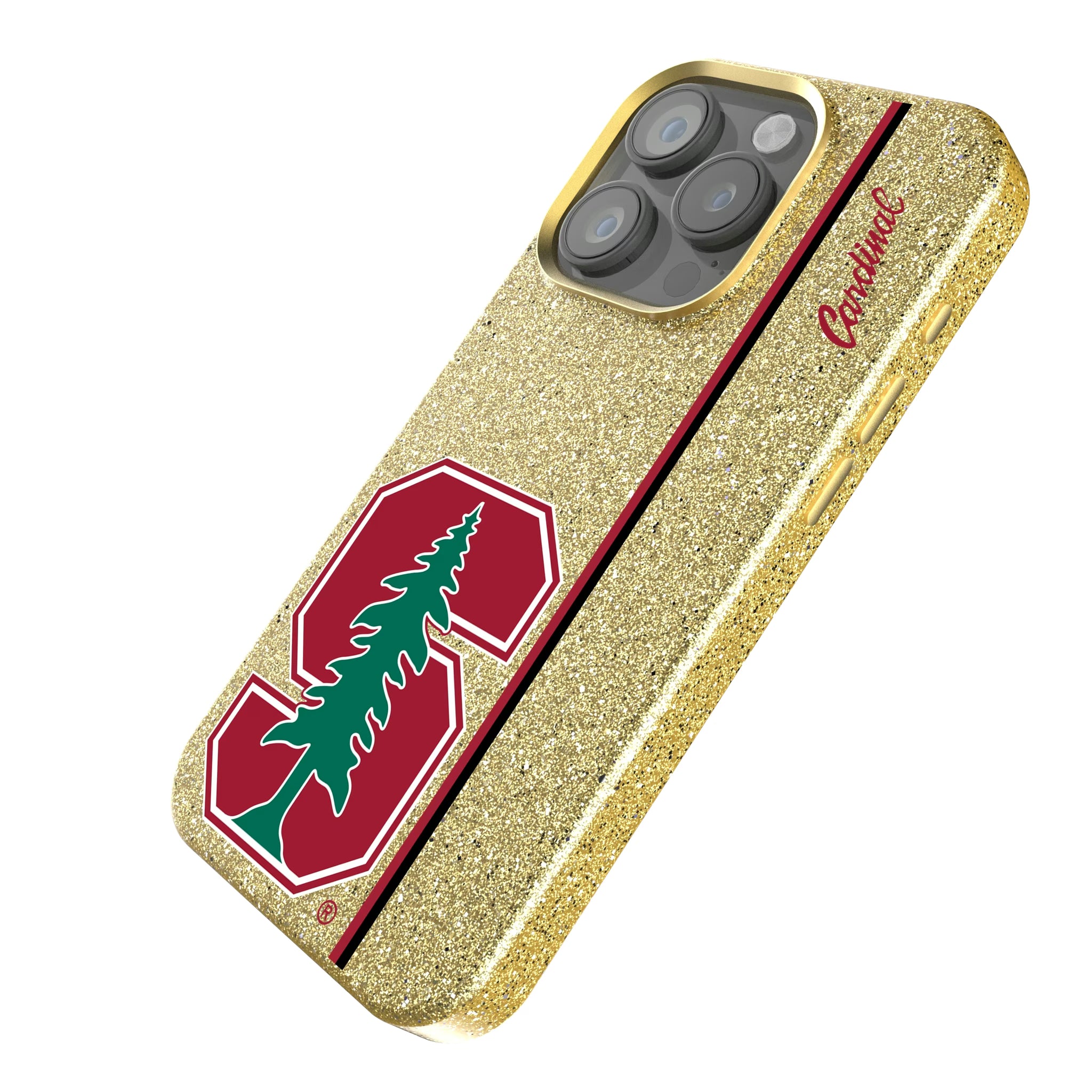 Stanford University Cardinal Sidebar iPhone Bling Phone Case for Apple iPhone - Isometric View
