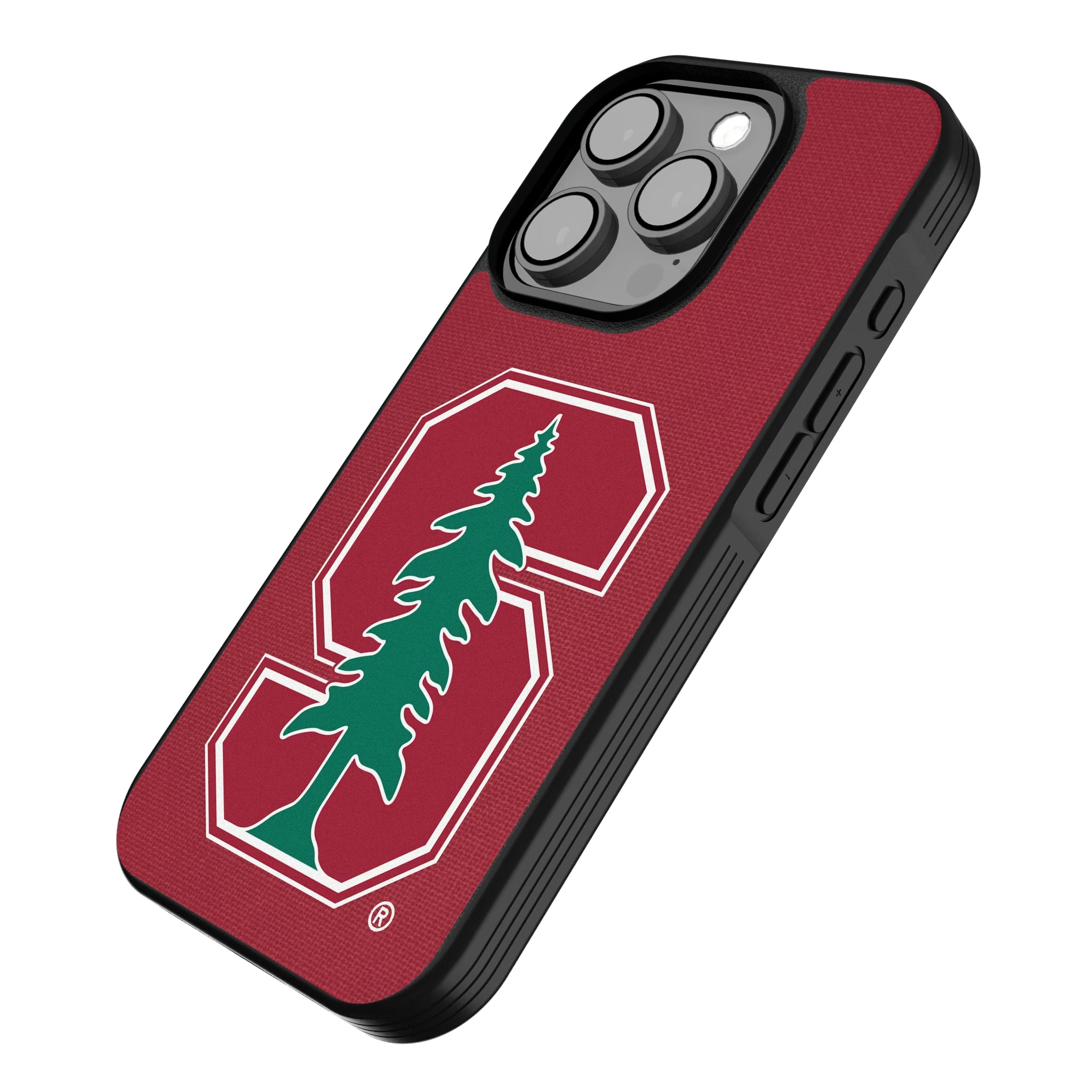Stanford University Cardinal Solid iPhone Bump Phone Case for Apple iPhone - Isometric View