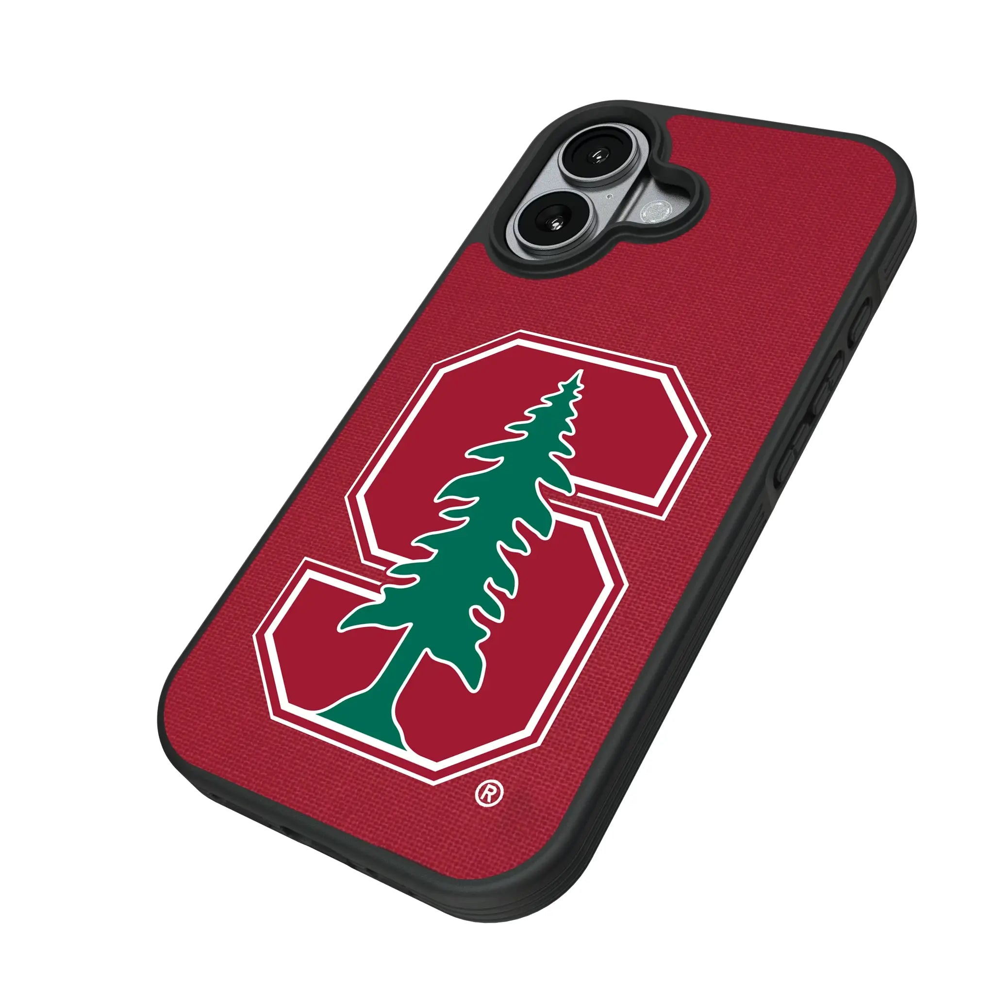 Stanford University Cardinal Solid iPhone Bump Phone Case for Apple iPhone - Isometric View#Device_iPhone 17