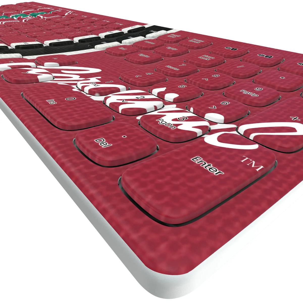 Stanford University Cardinal Stripe KKB605 Curved Wireless Keyboard - Detail