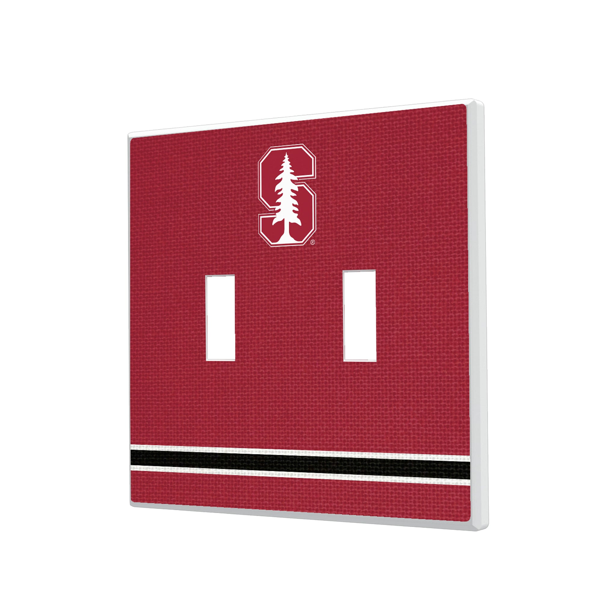 Stanford University Cardinal Stripe Hidden-Screw Light Switch Plate#Style_Double Toggle