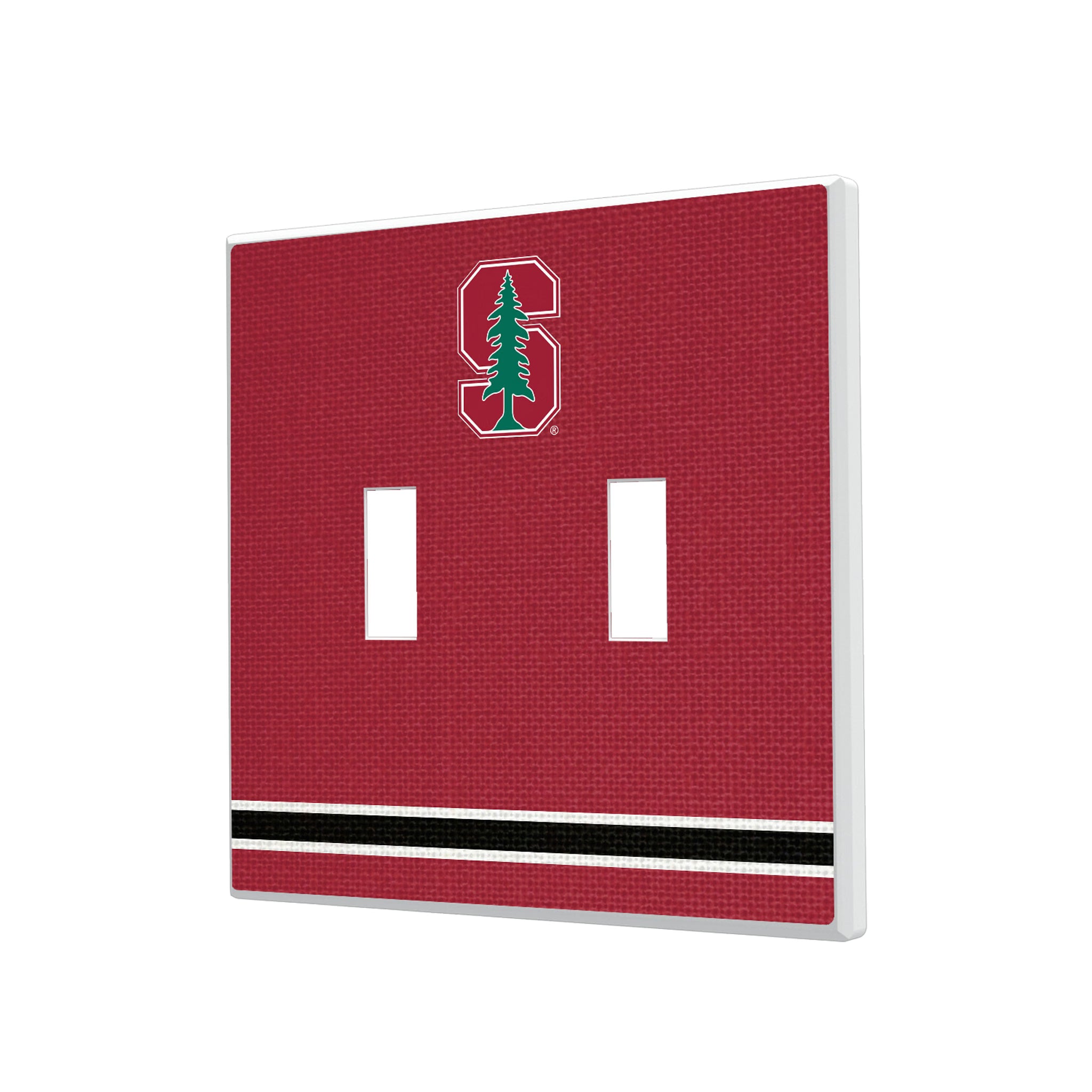 Stanford University Cardinal Stripe Hidden-Screw Light Switch Plate#Style_Double Toggle