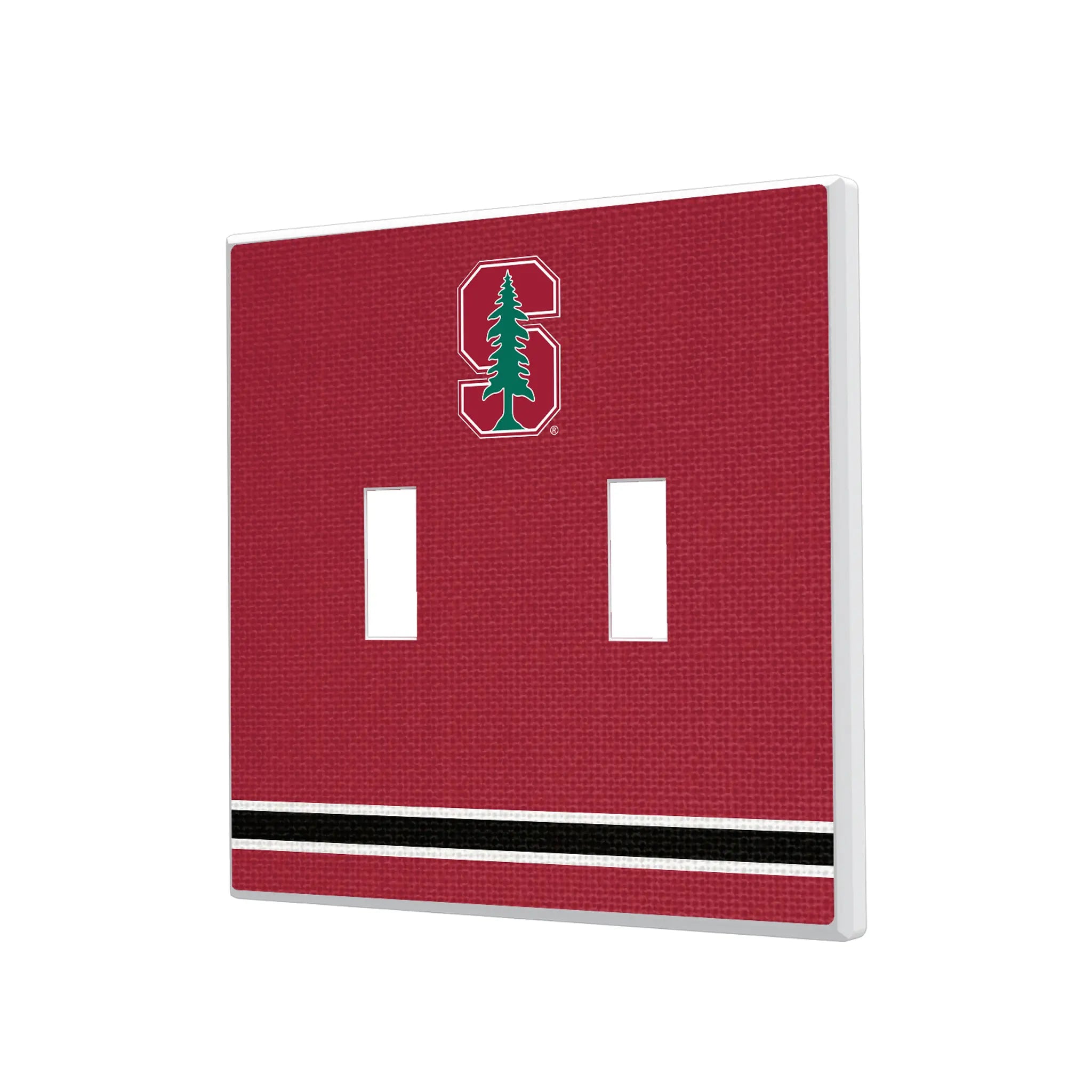 Stanford University Cardinal Stripe Hidden-Screw Light Switch Plate#Style_Double Toggle