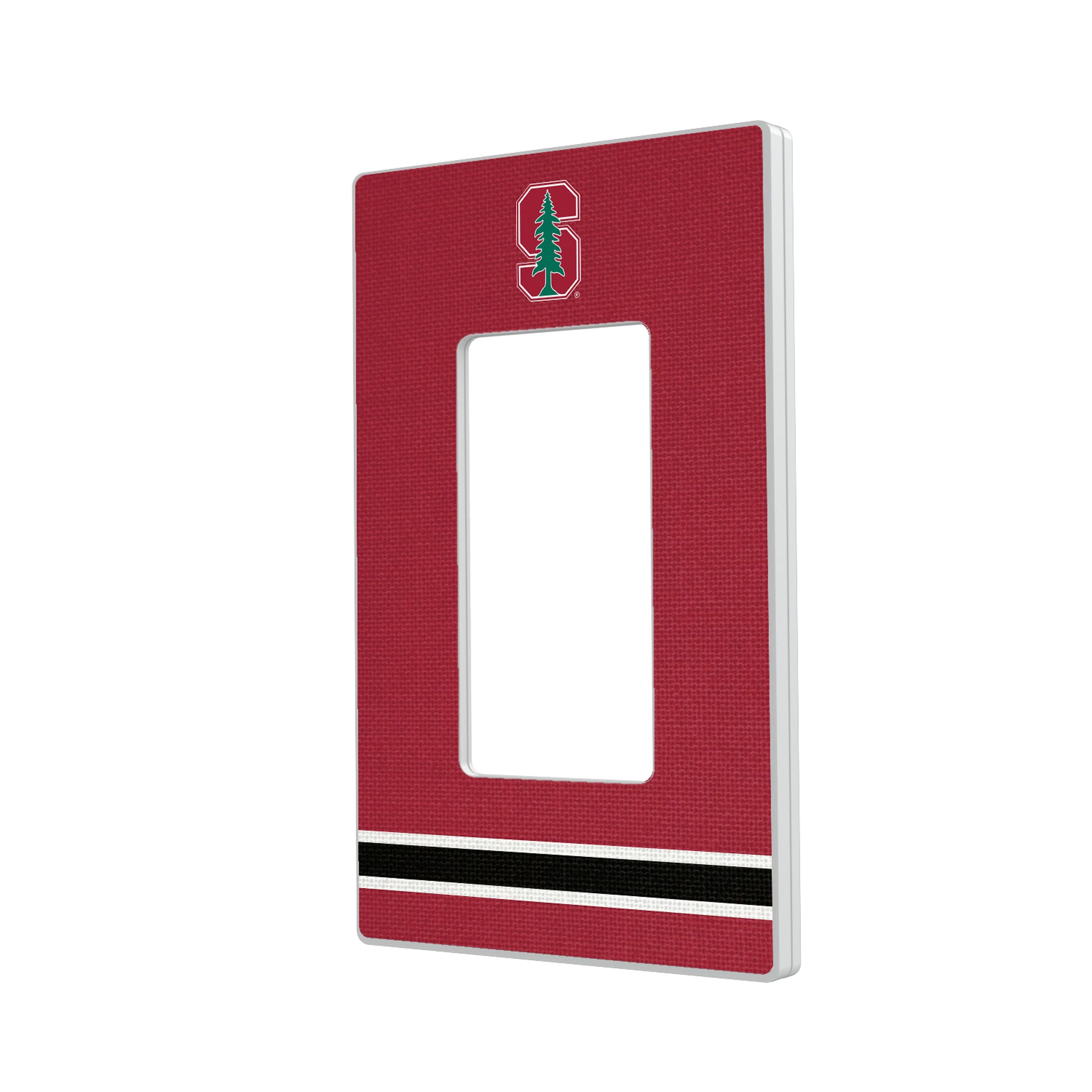 Stanford University Cardinal Stripe Hidden-Screw Light Switch Plate#Style_Single Rocker