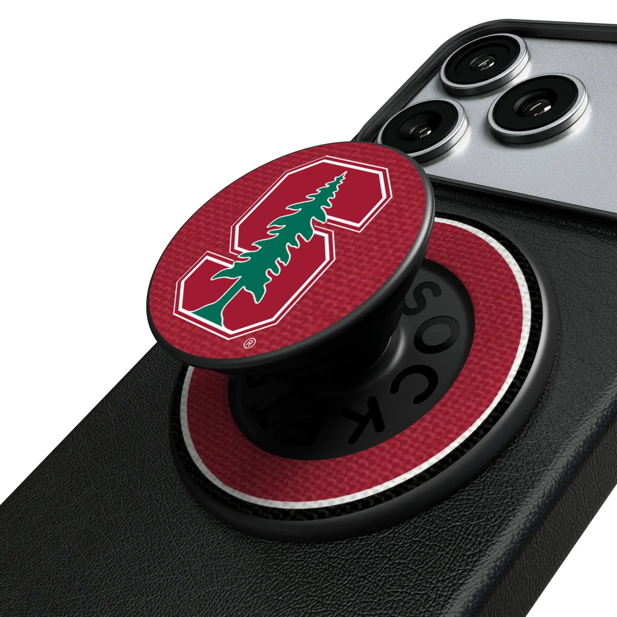 Stanford University Cardinal Stripe Popsockets Round Magnetic