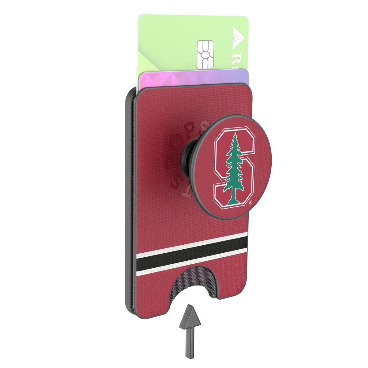 Stanford University Cardinal Stripe Popsockets Wallet Magnetic - Detail