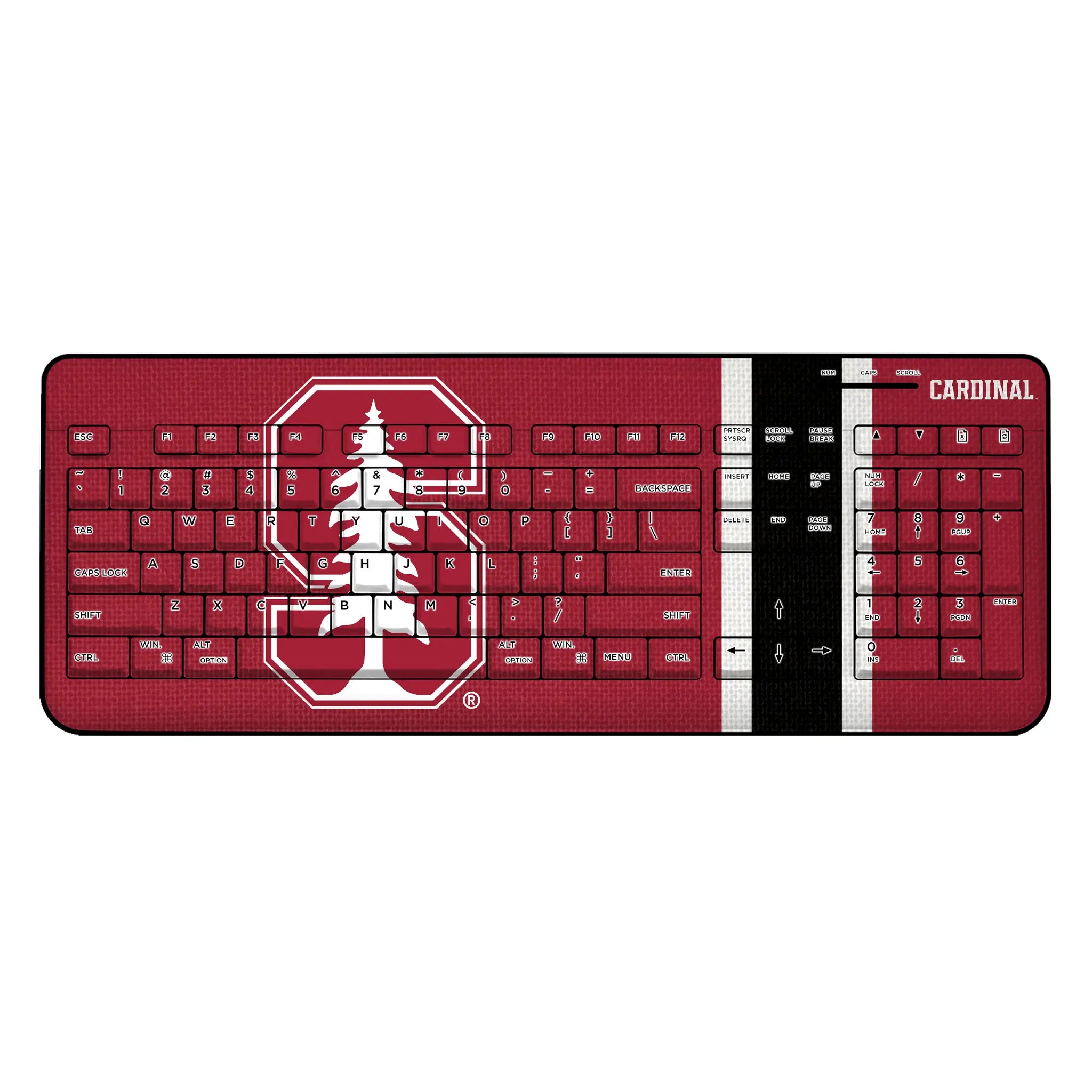 Stanford University Cardinal Stripe Wireless USB Keyboard
