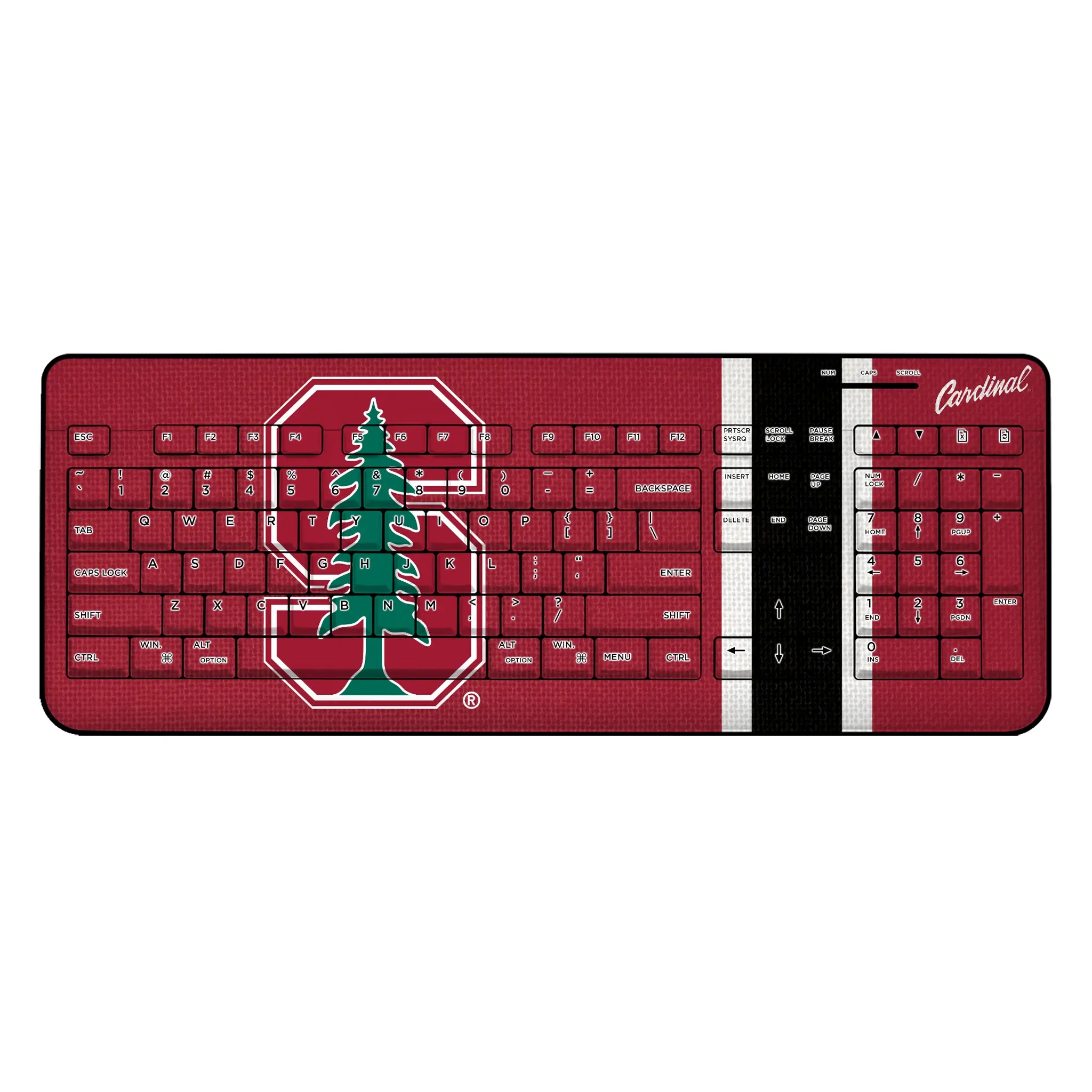 Stanford University Cardinal Stripe Wireless USB Keyboard