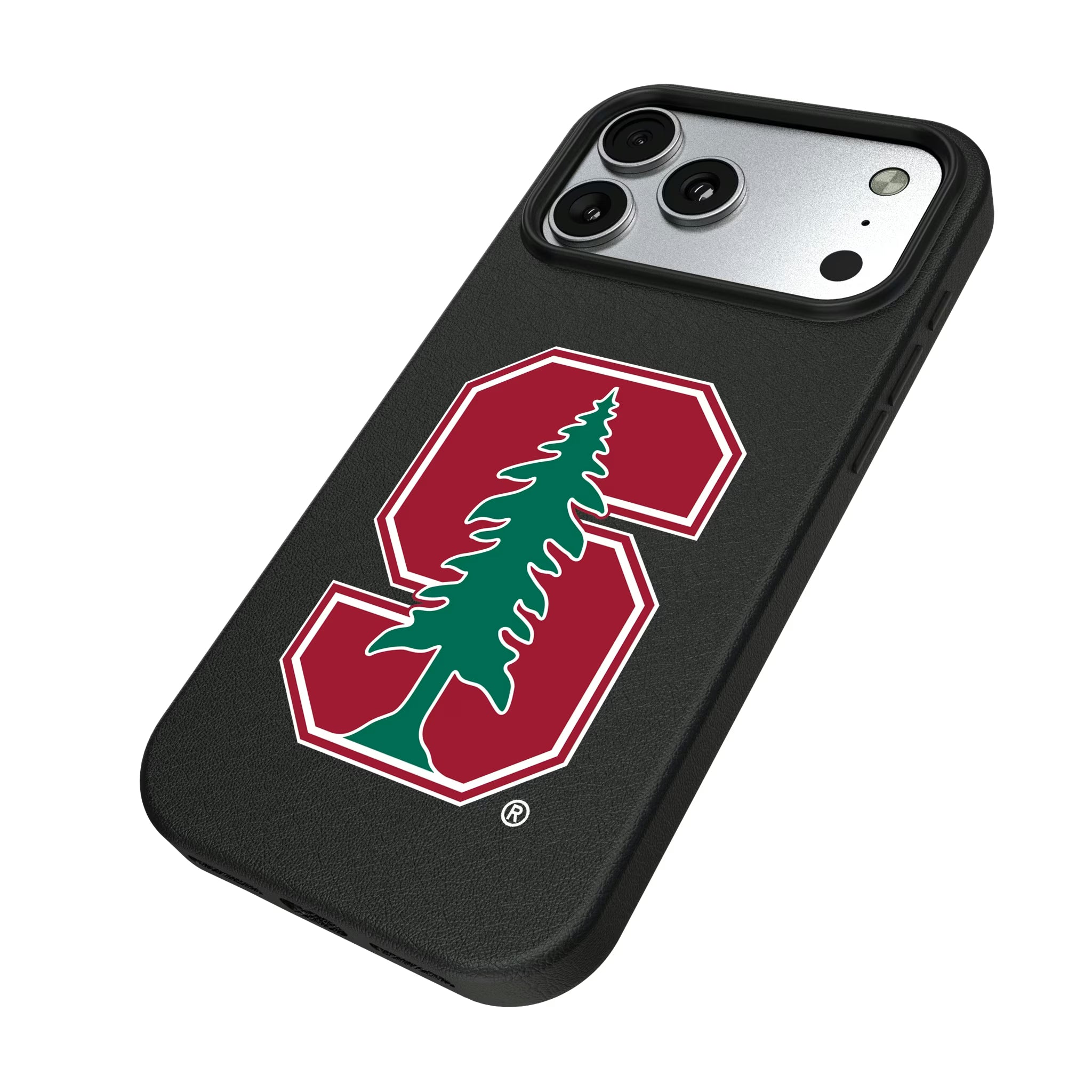 Stanford University Cardinal Text Backdrop iPhone MagSafe Compatible Phone Case for Apple iPhone - Isometric View#Device_iPhone 17 Pro Max