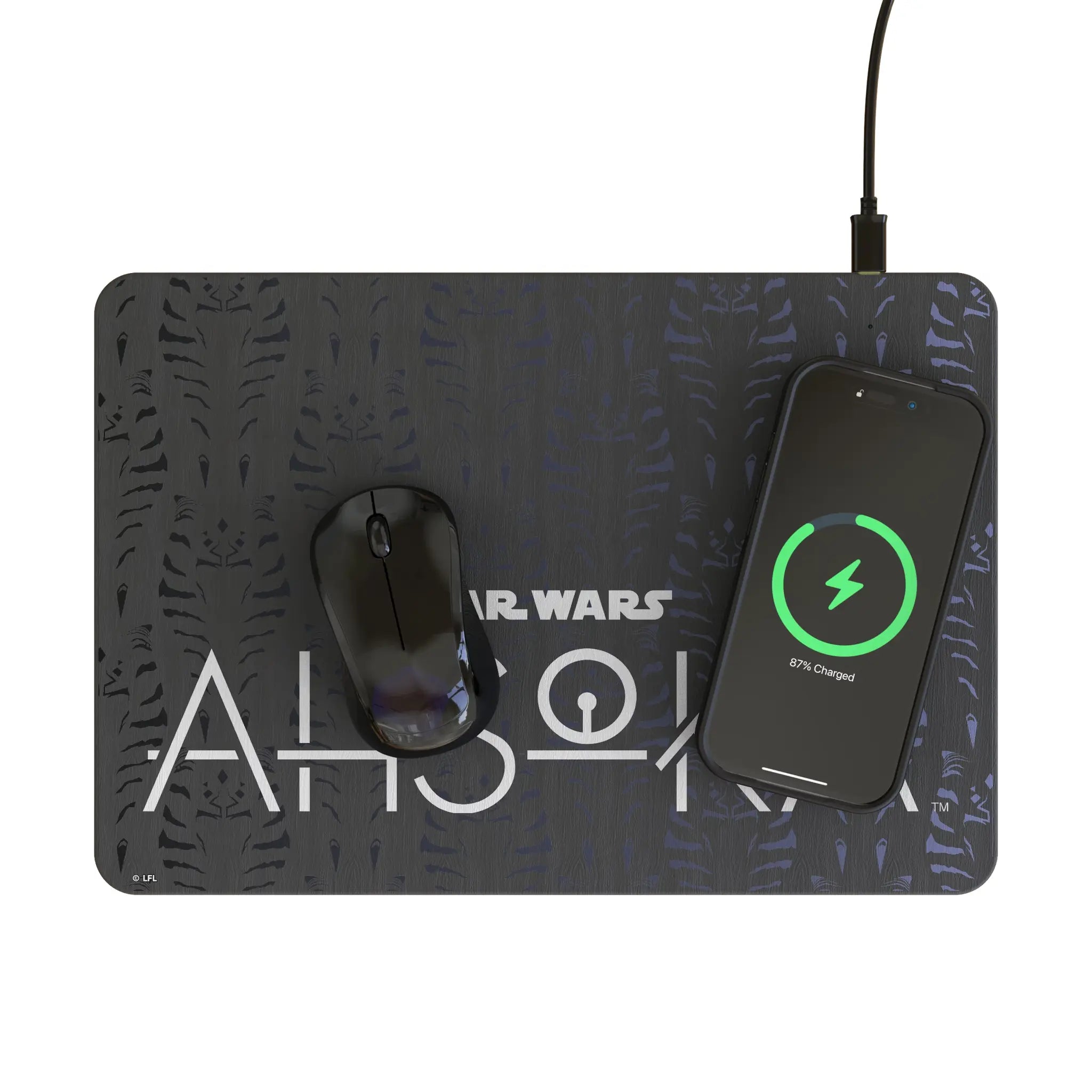 Star Wars Ahsoka BaseZero 15-Watt Wireless Charger and Mouse Pad - Lifestyle