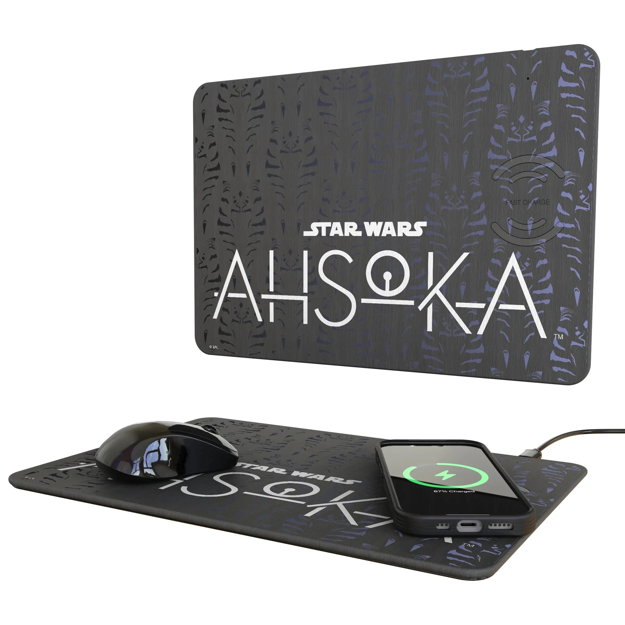 Star Wars Ahsoka BaseZero 15-Watt Wireless Charger and Mouse Pad