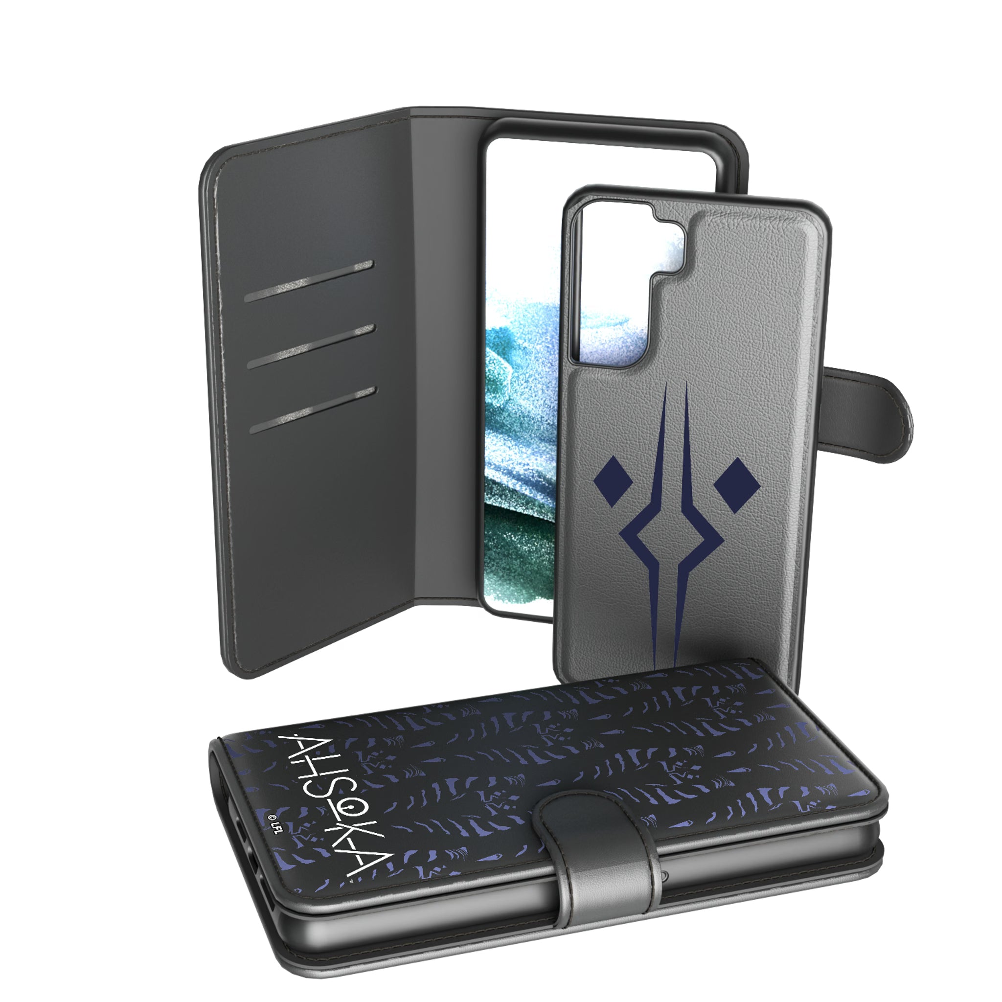Star Wars Ahsoka BaseZero Galaxy Wallet Phone Case for Samsung Galaxy
