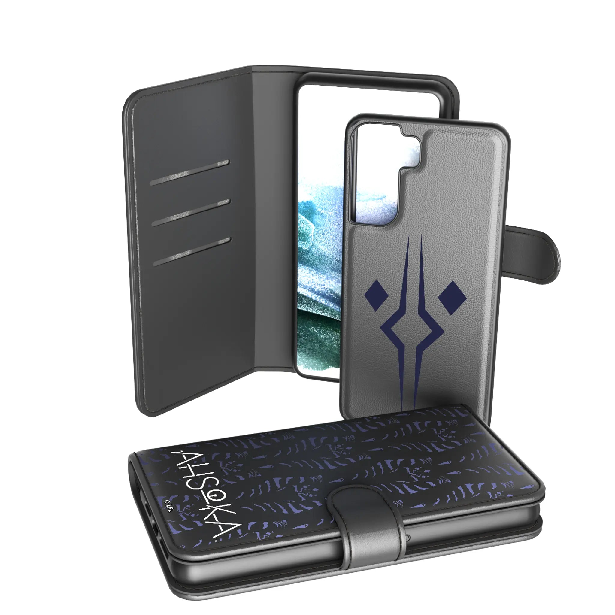 Star Wars Ahsoka BaseZero Galaxy Wallet Phone Case for Samsung Galaxy