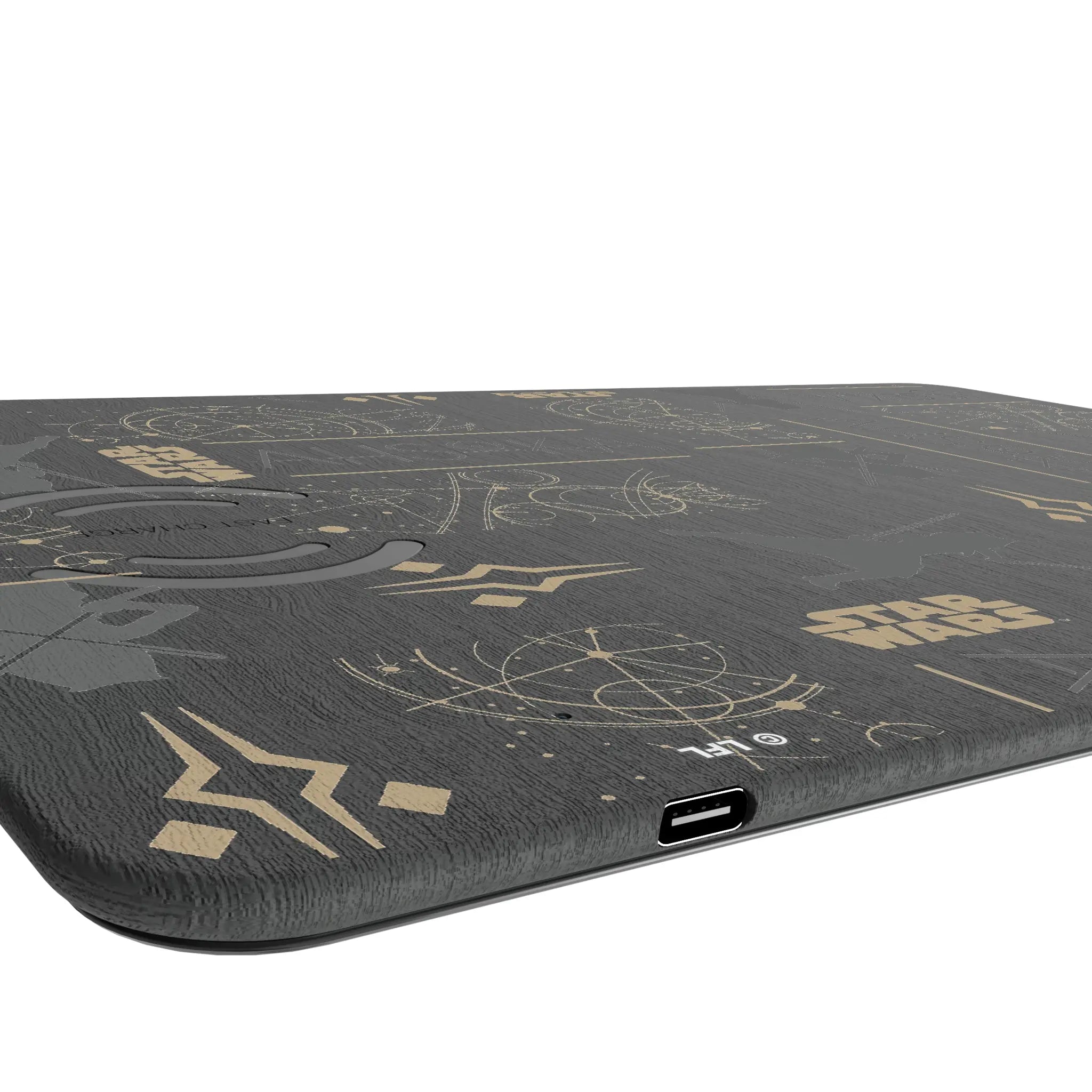 Star Wars Ahsoka Pattern 15-Watt Wireless Charger and Mouse Pad