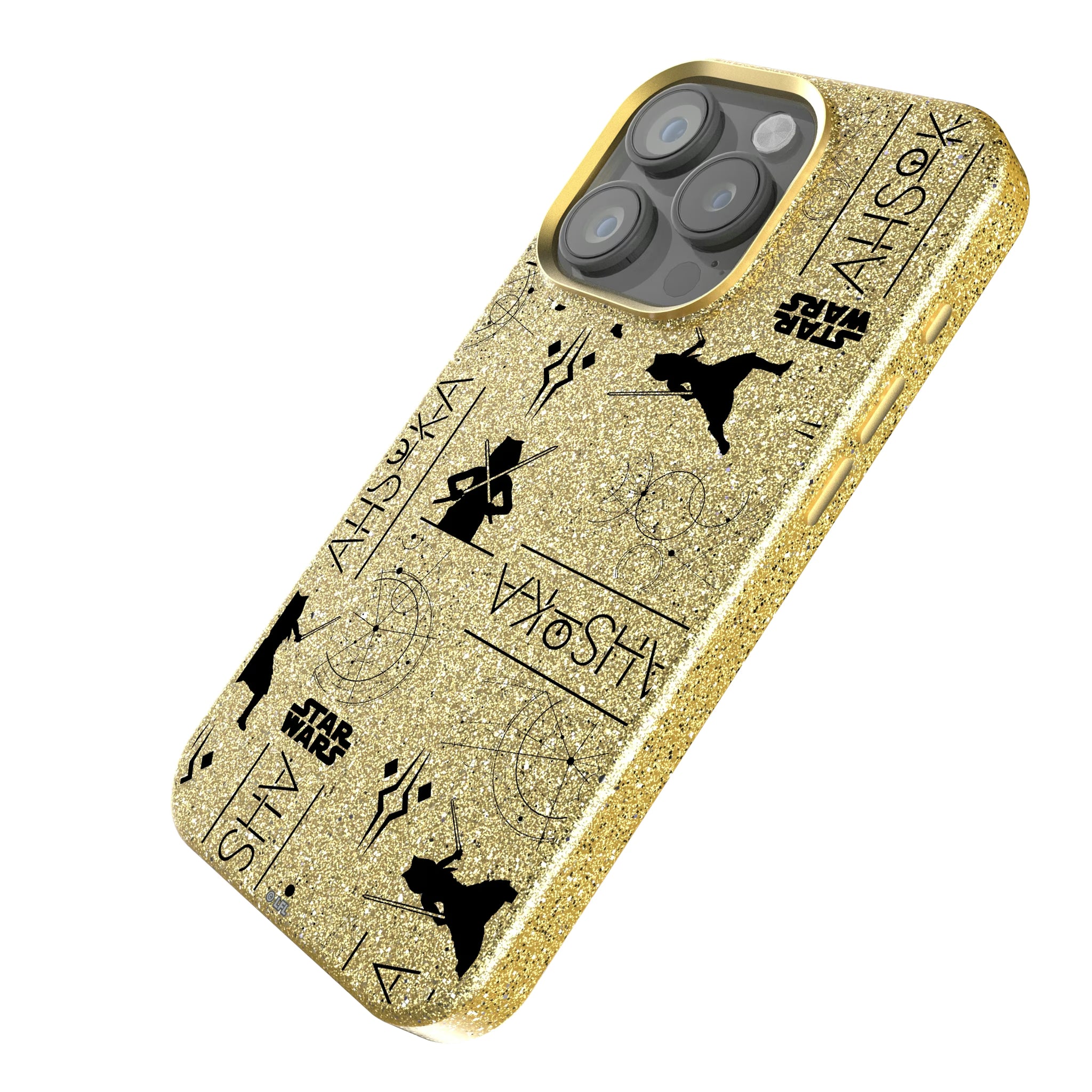Star Wars Ahsoka Pattern iPhone Bling Phone Case for Apple iPhone - Isometric View