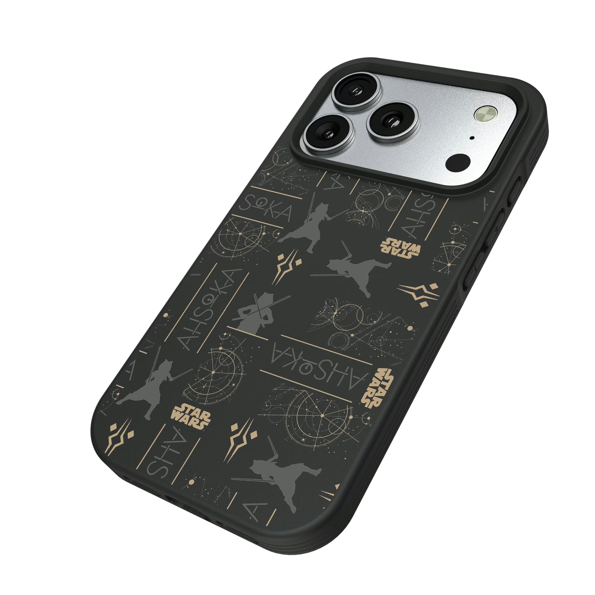 Star Wars Ahsoka Pattern iPhone Bump Phone Case for Apple iPhone - Isometric View#Device_iPhone 17 Pro