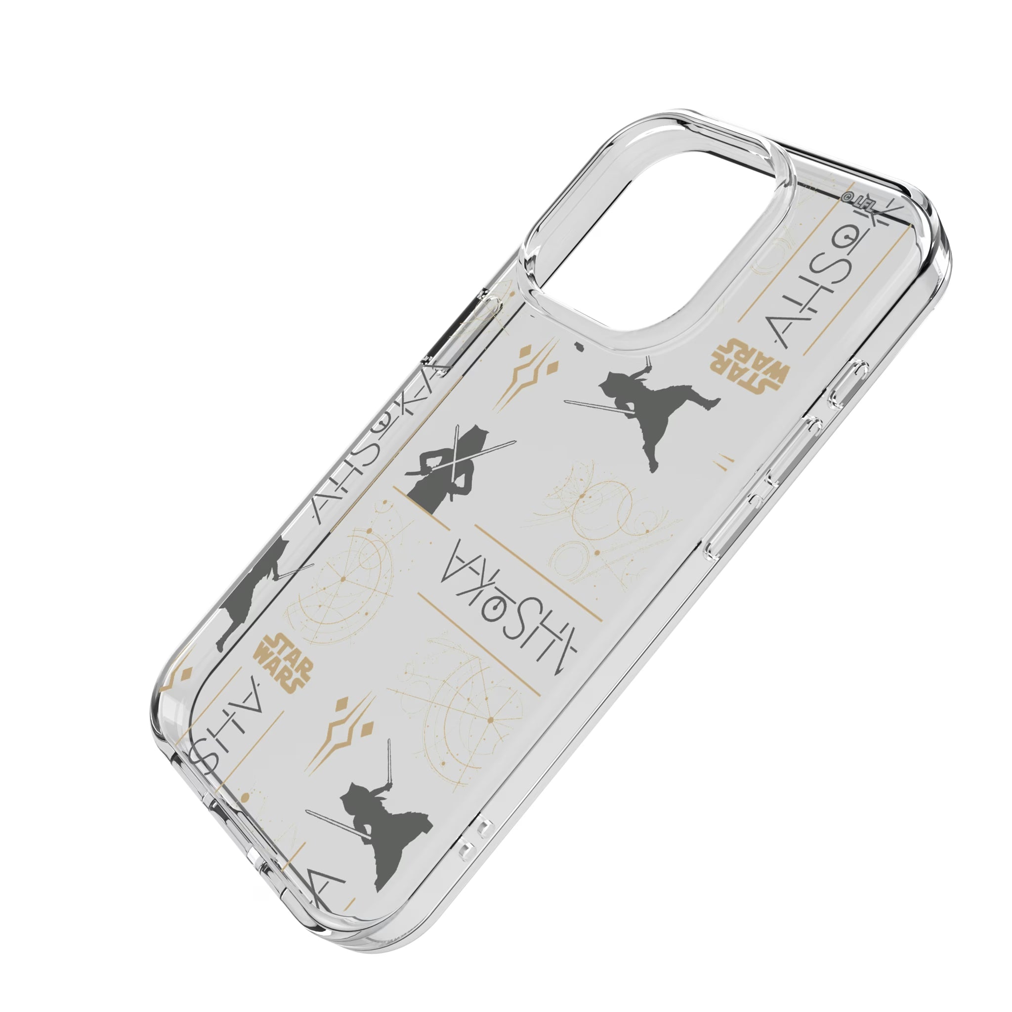 Star Wars Ahsoka Pattern iPhone Clear Phone Case for Apple iPhone - Isometric View